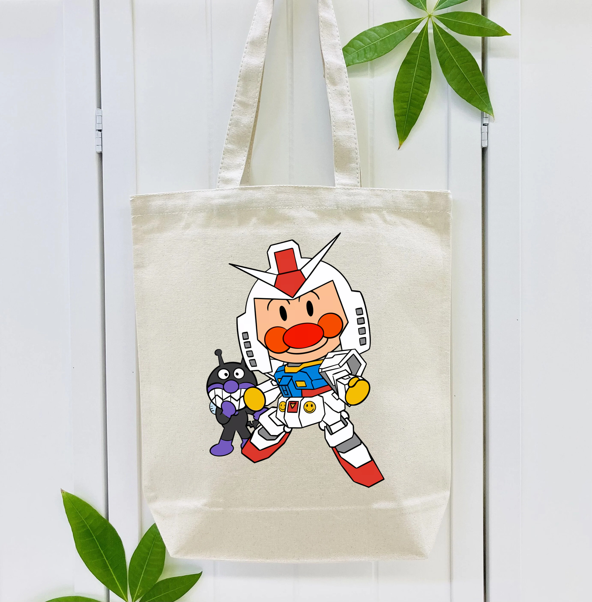 アンパンマン Anpanman 縦型キャンバス生地手提げバッグ　トートバッグ