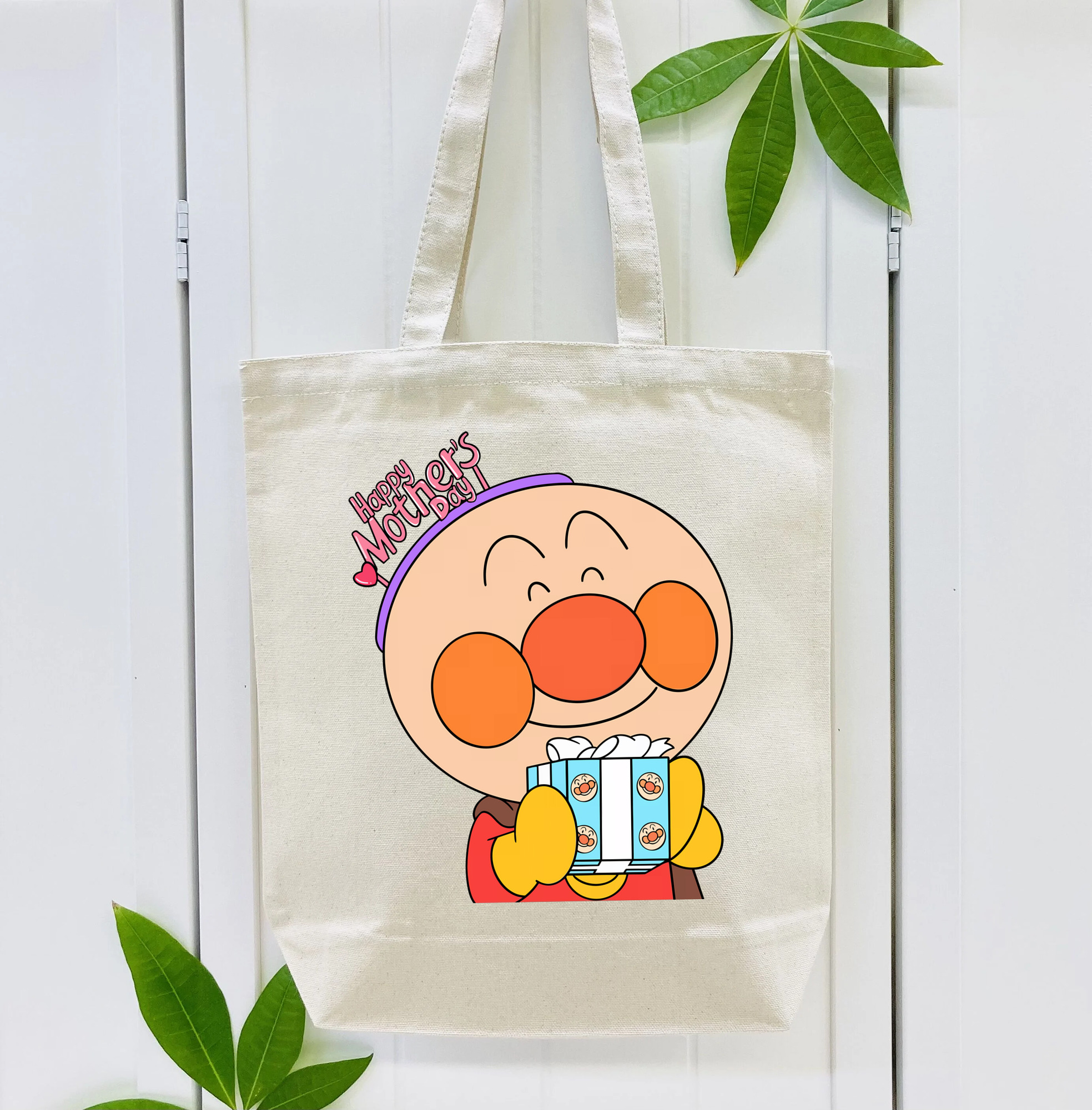 アンパンマン Anpanman 縦型キャンバス生地手提げバッグ　トートバッグ