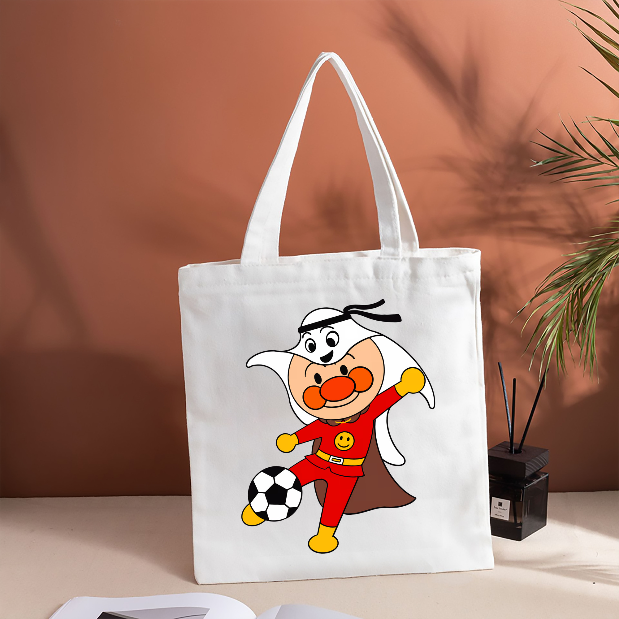 アンパンマン Anpanman 縦型キャンバス生地手提げバッグ　トートバッグ