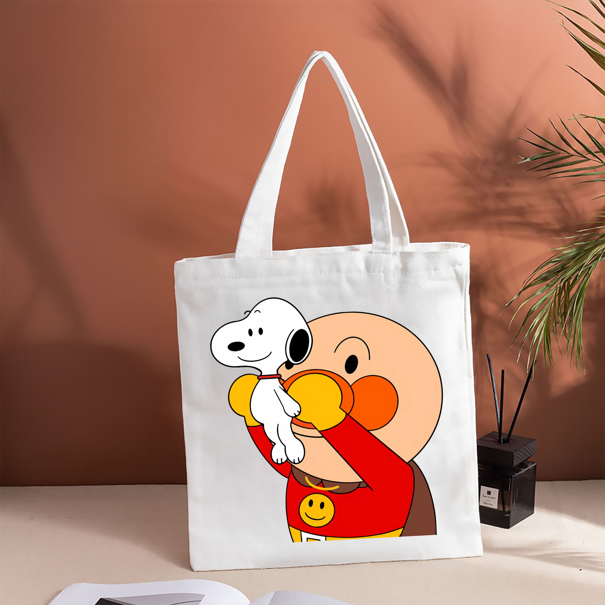 アンパンマン Anpanman 縦型キャンバス生地手提げバッグ　トートバッグ