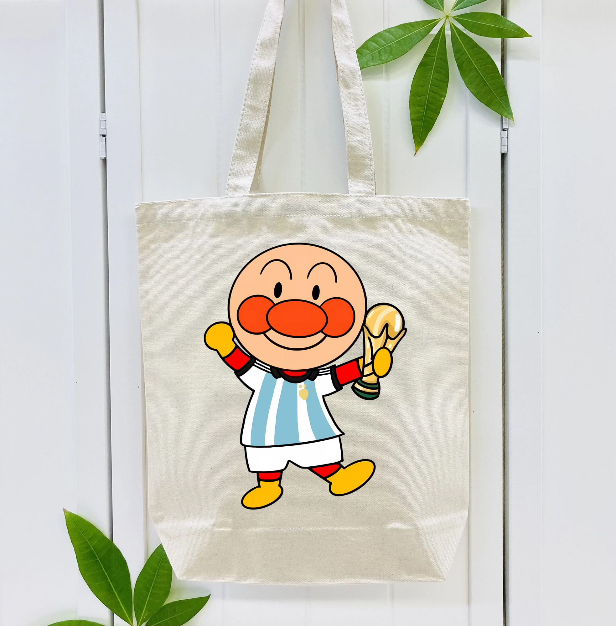アンパンマン Anpanman 縦型キャンバス生地手提げバッグ　トートバッグ