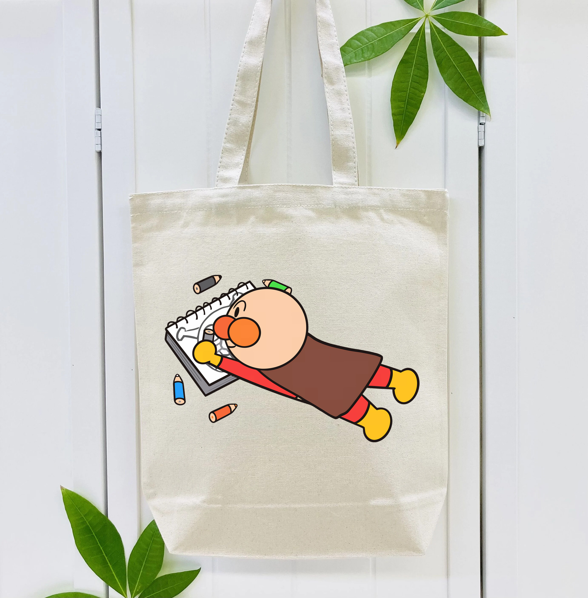 アンパンマン Anpanman 縦型キャンバス生地手提げバッグ　トートバッグ
