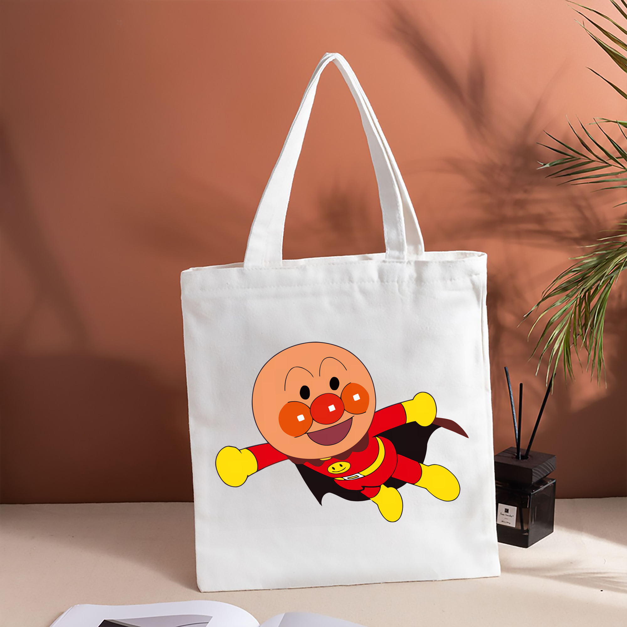 アンパンマン Anpanman 縦型キャンバス生地手提げバッグ　トートバッグ