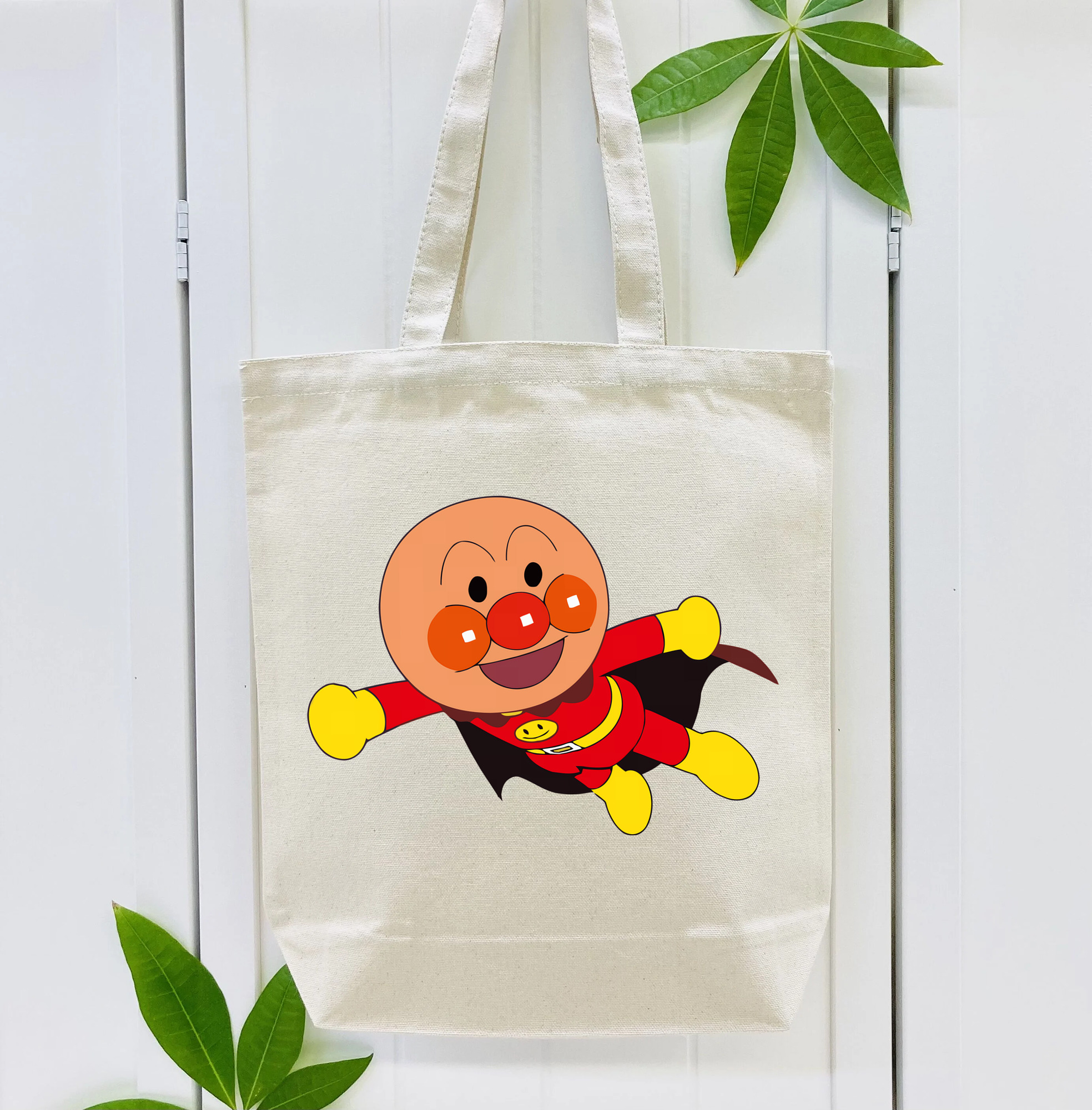 アンパンマン Anpanman 縦型キャンバス生地手提げバッグ　トートバッグ