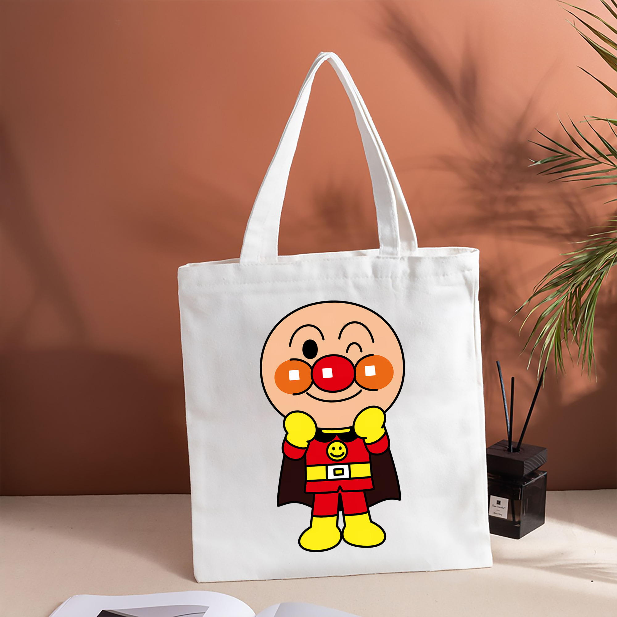 アンパンマン Anpanman 縦型キャンバス生地手提げバッグ　トートバッグ