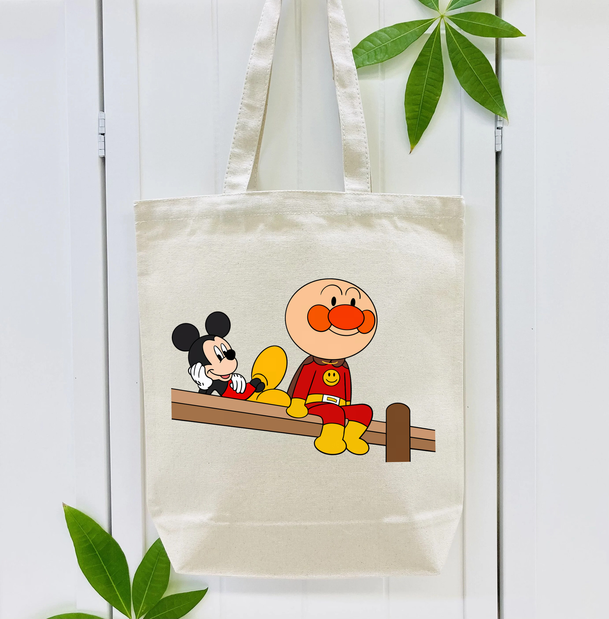 アンパンマン Anpanman 縦型キャンバス生地手提げバッグ　トートバッグ