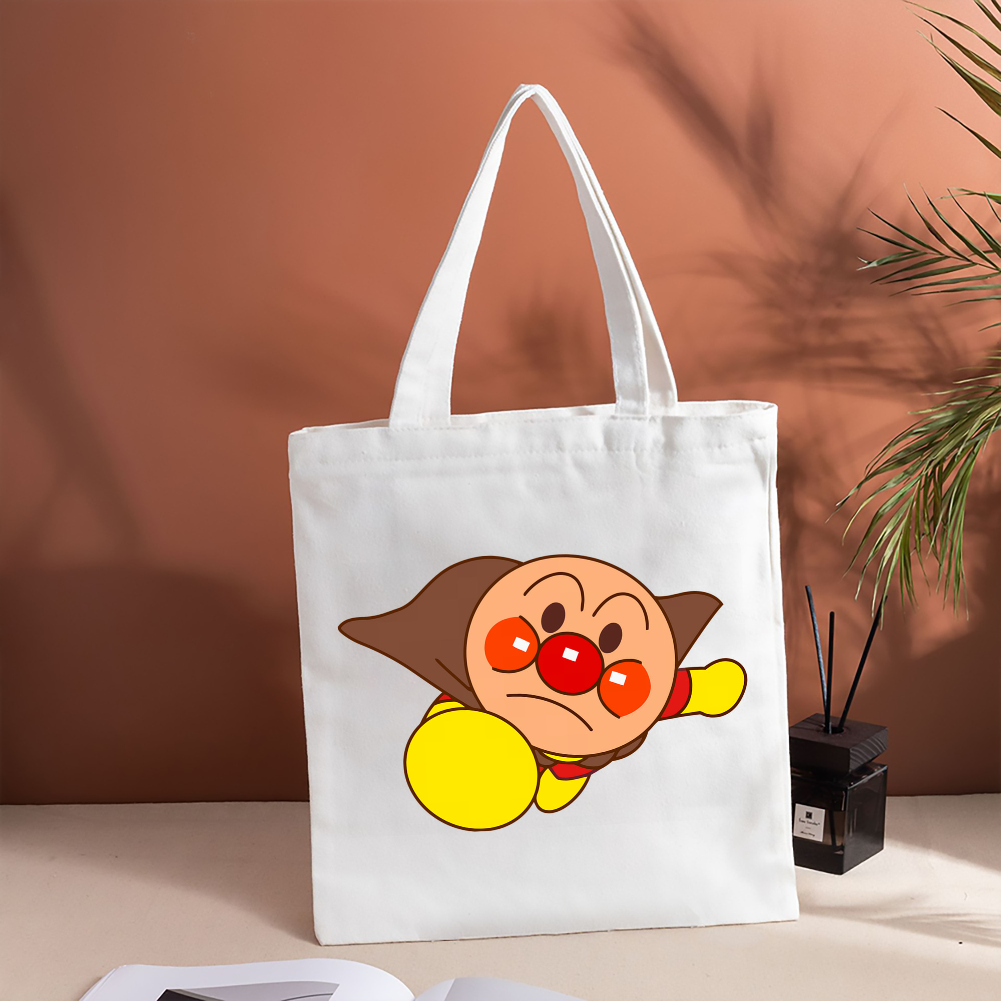アンパンマン Anpanman 縦型キャンバス生地手提げバッグ　トートバッグ