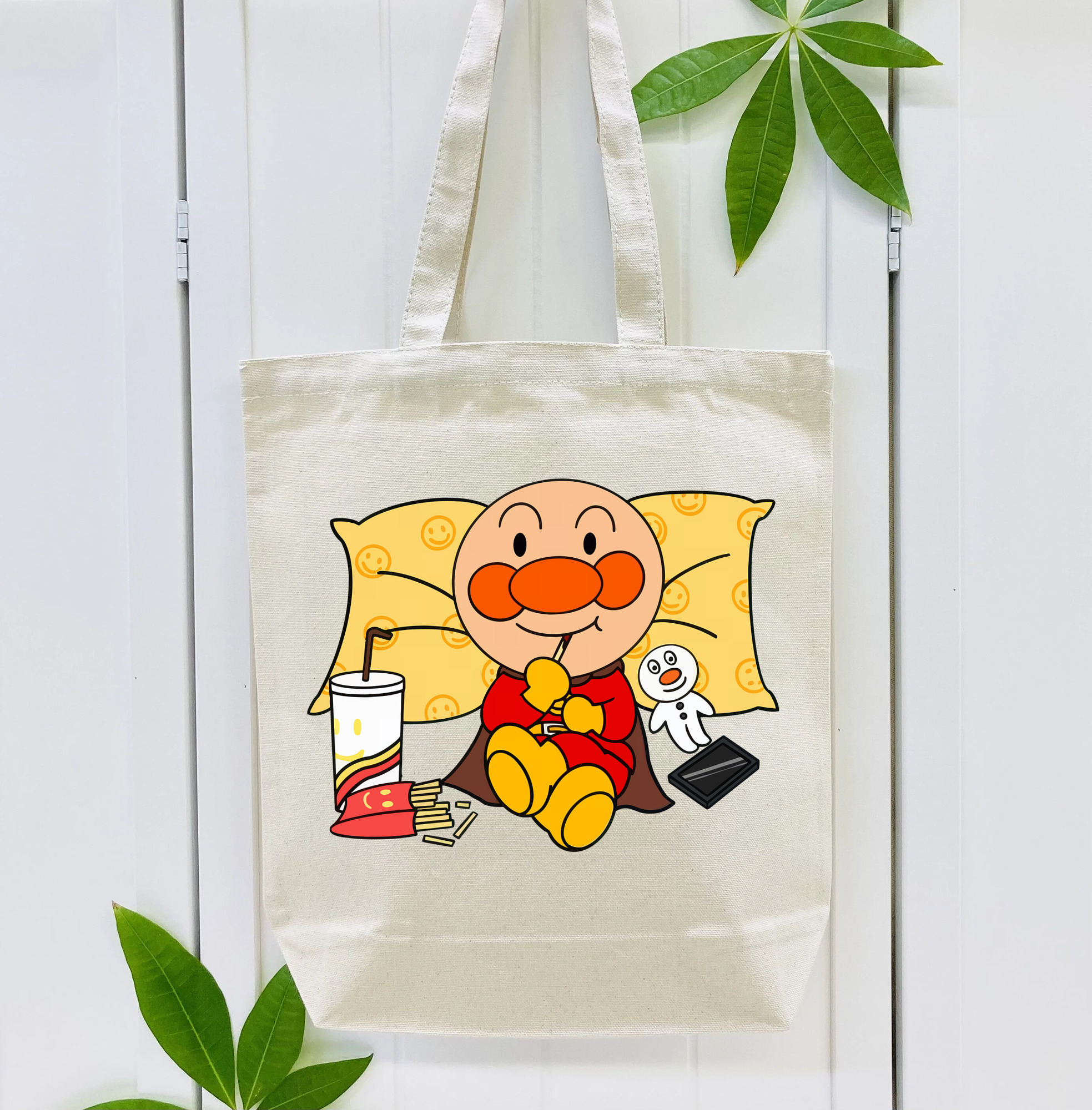 アンパンマン Anpanman 縦型キャンバス生地手提げバッグ　トートバッグ