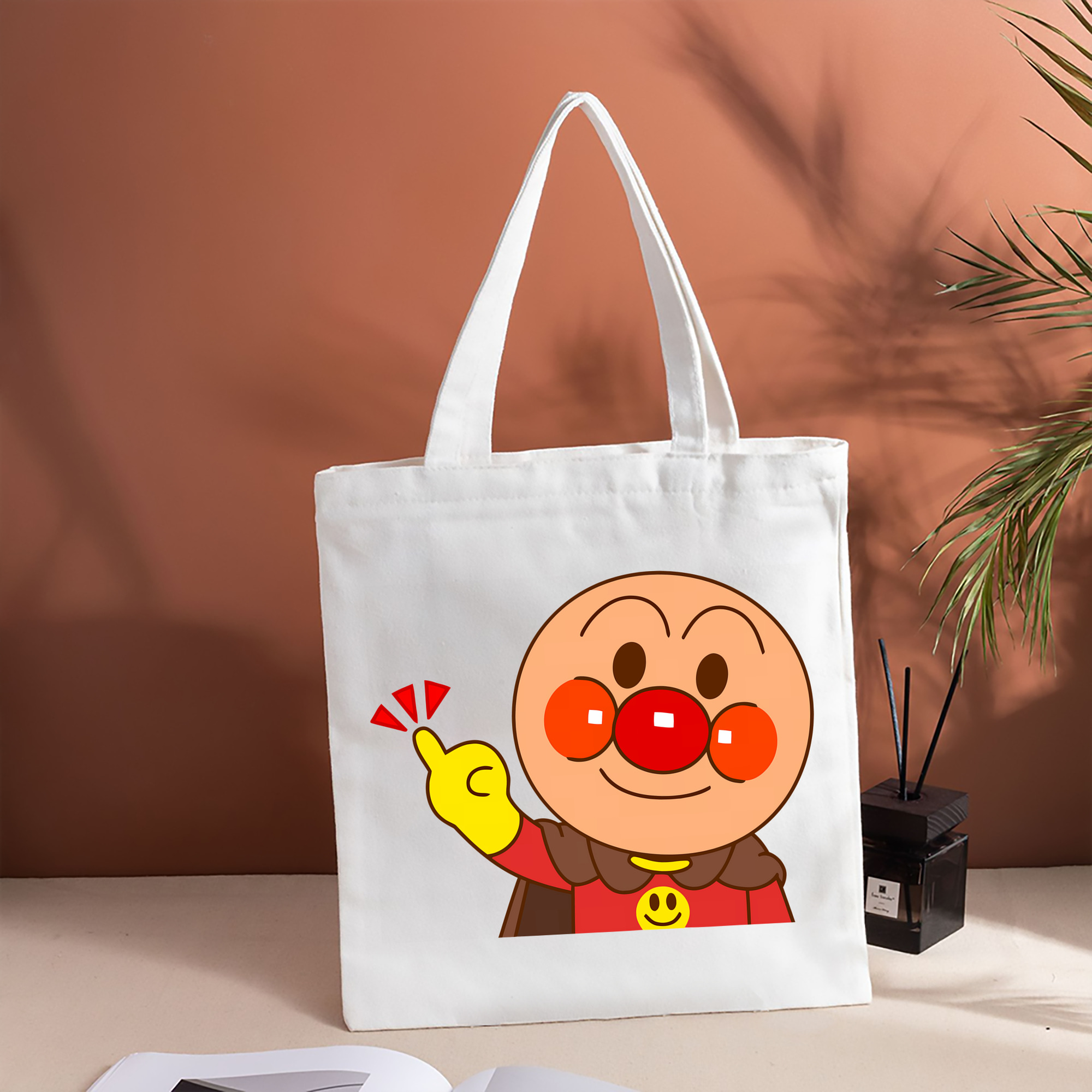 アンパンマン Anpanman 縦型キャンバス生地手提げバッグ　トートバッグ