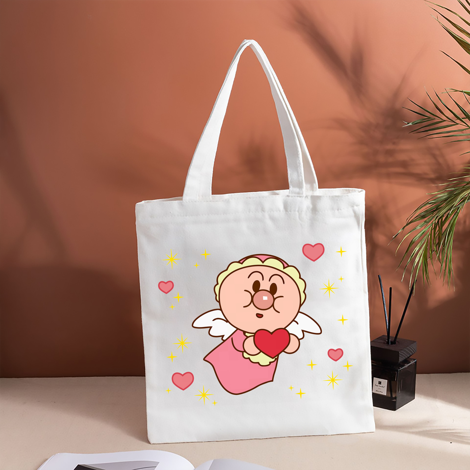 アンパンマン Anpanman 縦型キャンバス生地手提げバッグ　トートバッグ