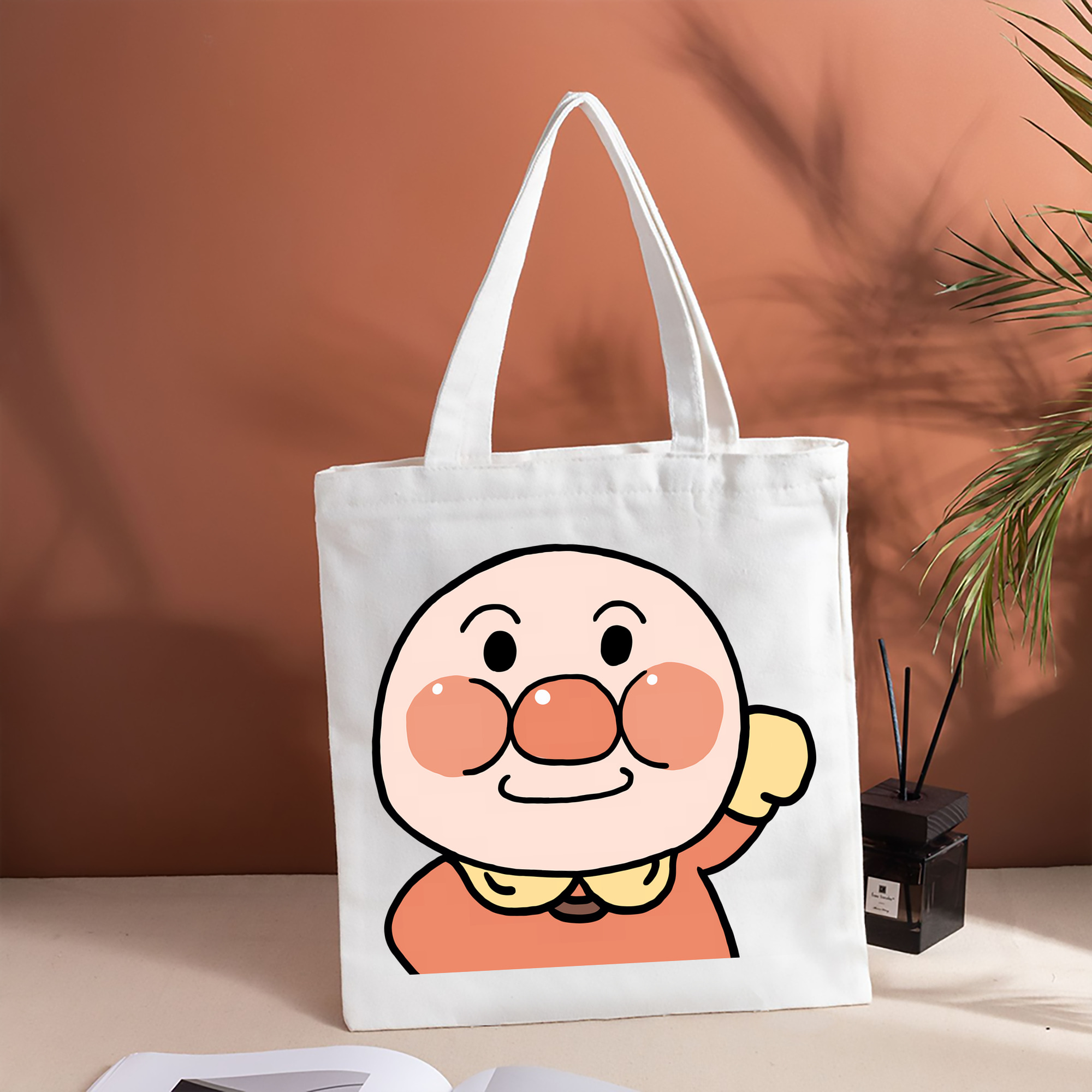 アンパンマン Anpanman 縦型キャンバス生地手提げバッグ　トートバッグ