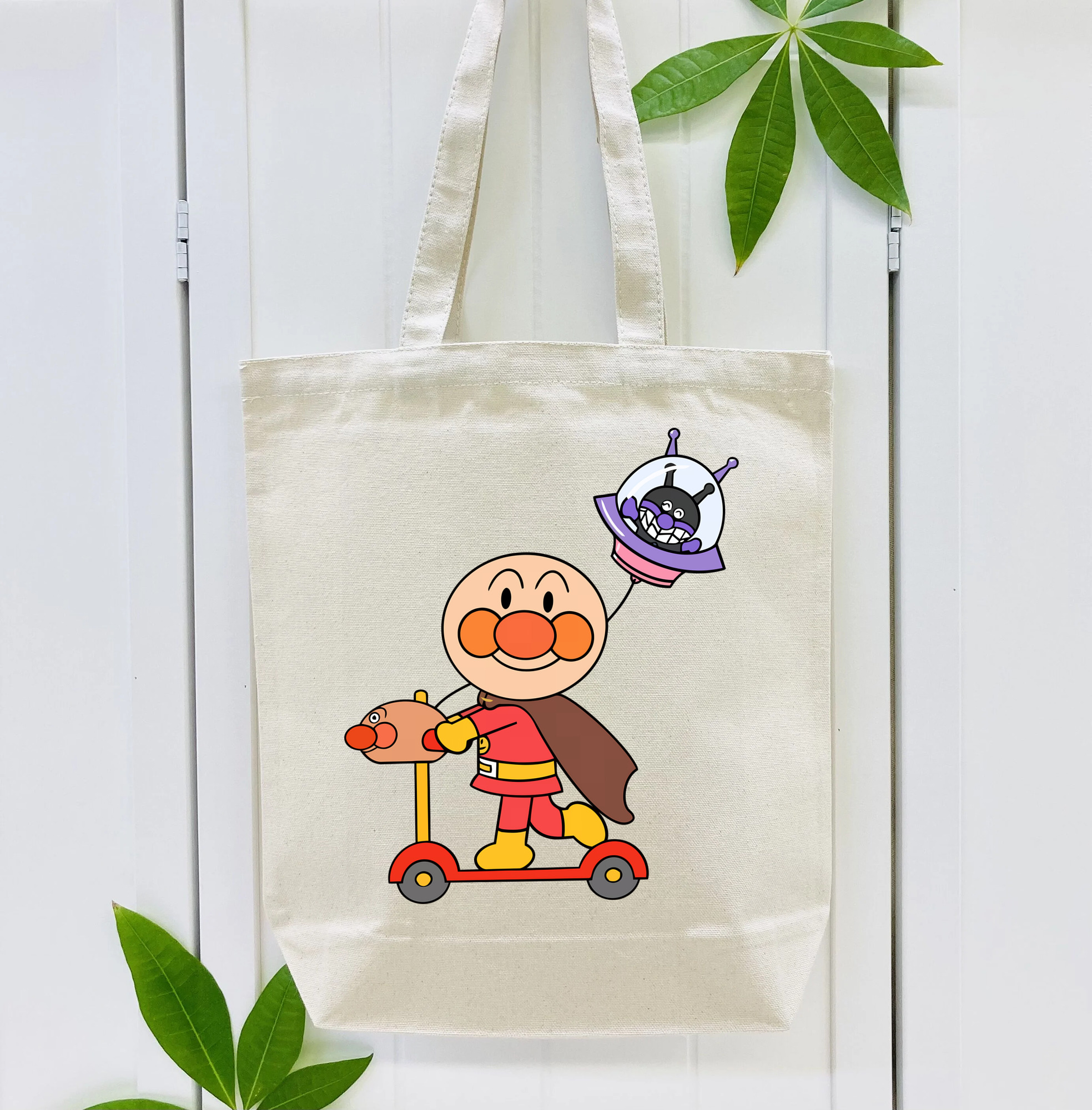 アンパンマン Anpanman 縦型キャンバス生地手提げバッグ　トートバッグ