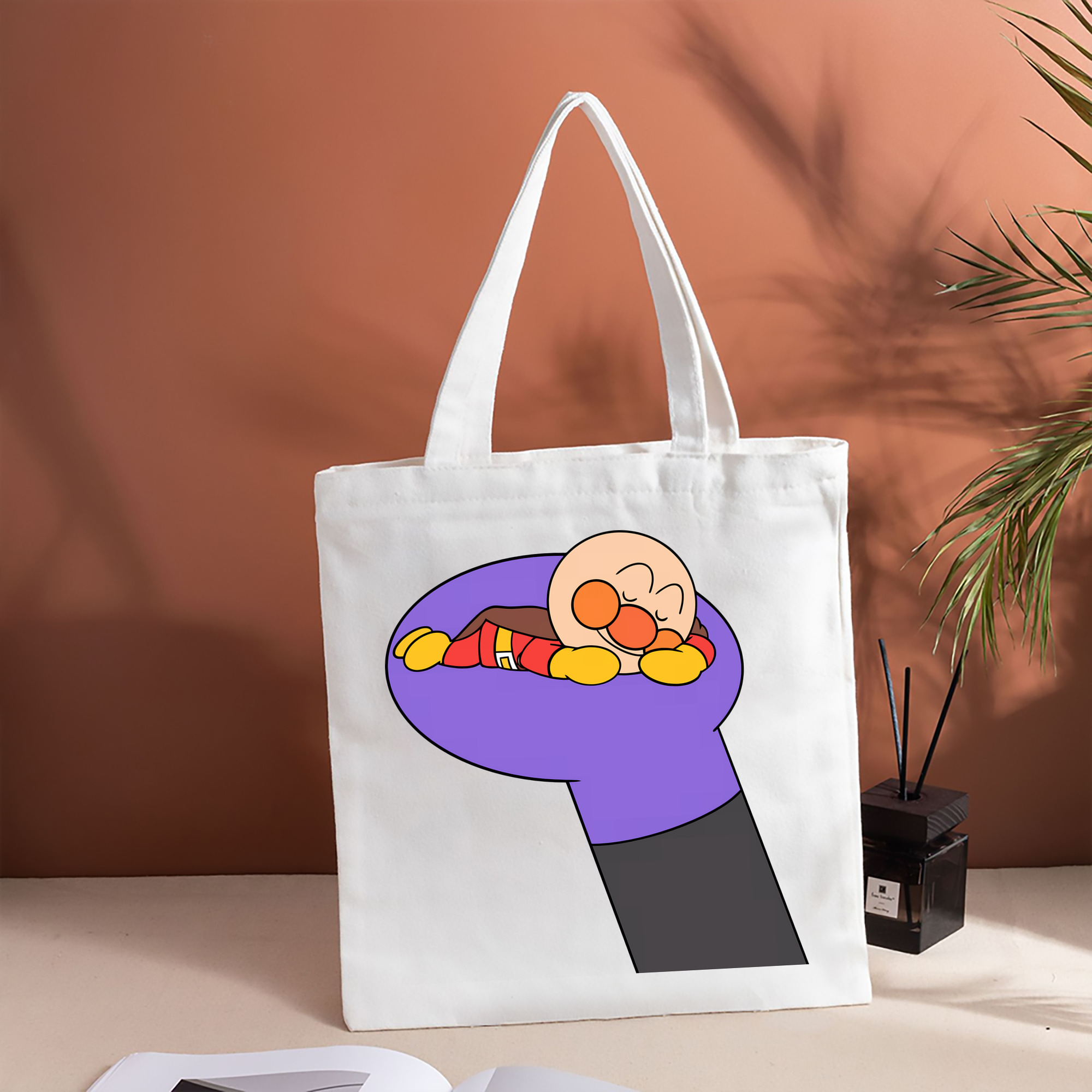 アンパンマン Anpanman 縦型キャンバス生地手提げバッグ　トートバッグ