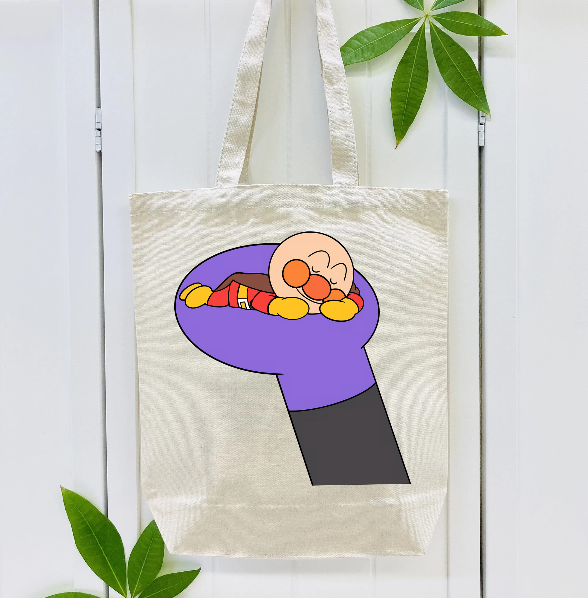アンパンマン Anpanman 縦型キャンバス生地手提げバッグ　トートバッグ