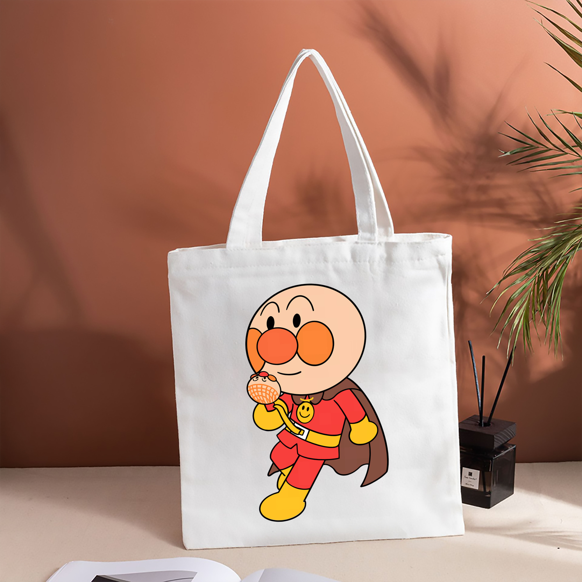 アンパンマン Anpanman 縦型キャンバス生地手提げバッグ　トートバッグ