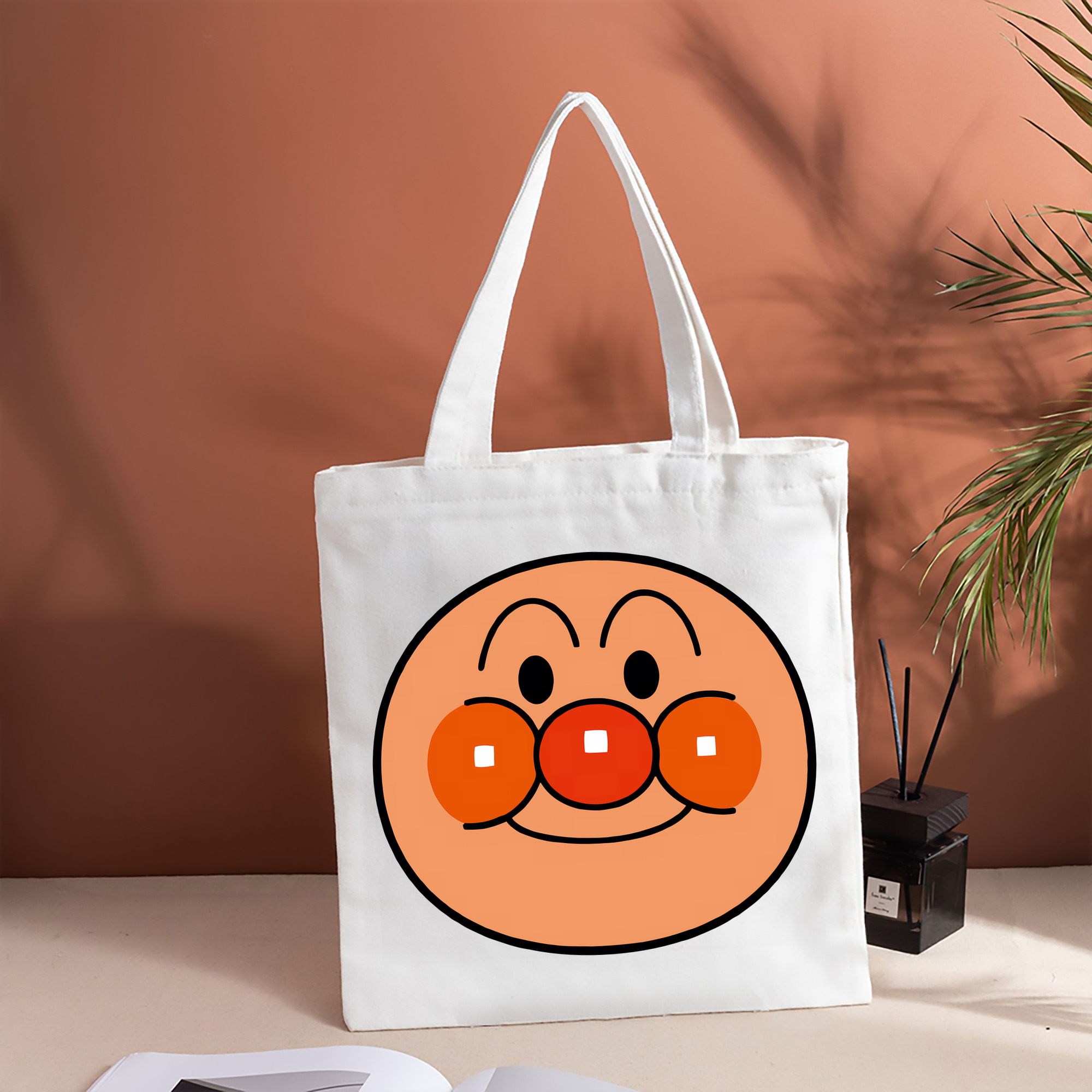 アンパンマン Anpanman 縦型キャンバス生地手提げバッグ　トートバッグ