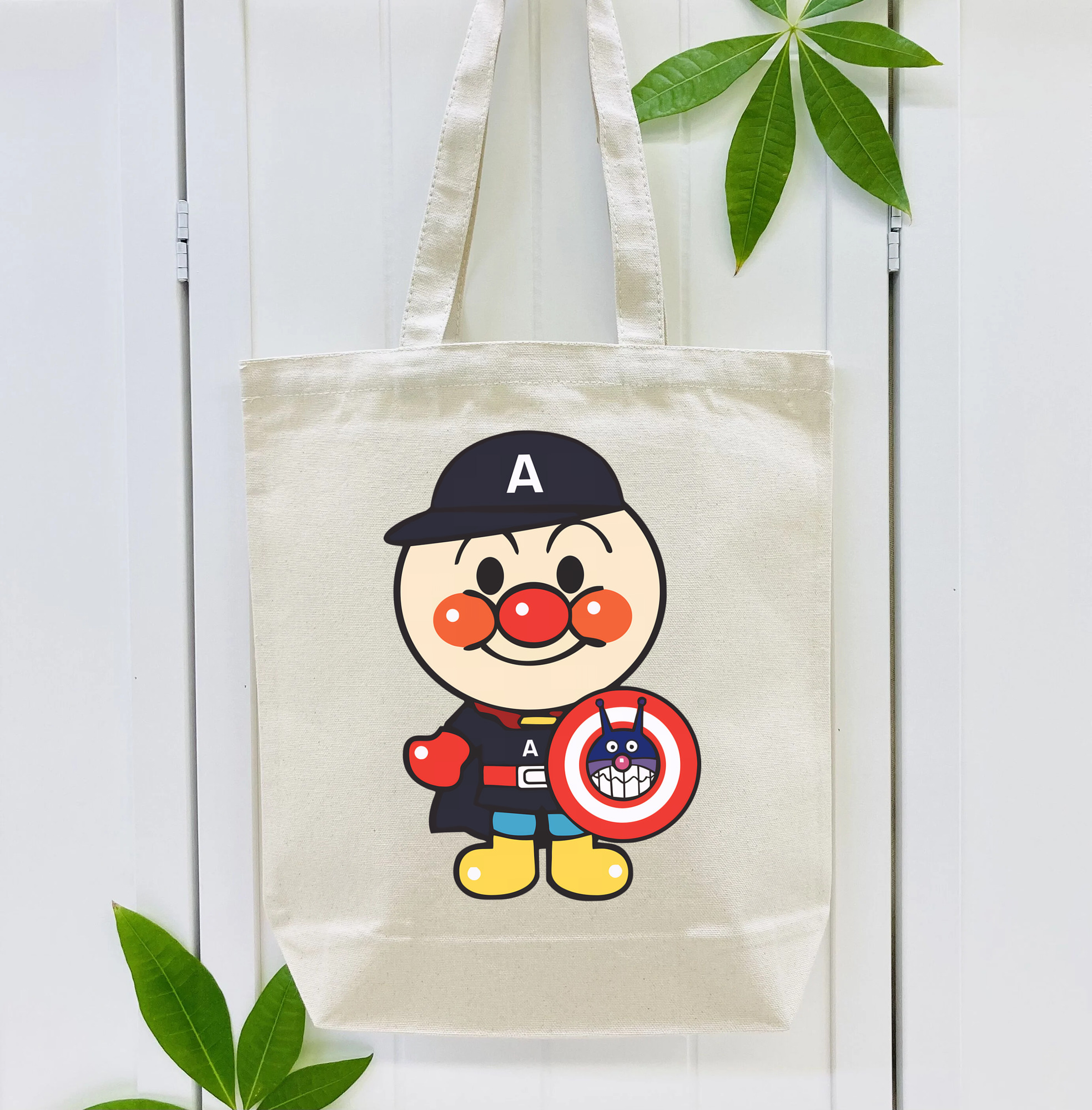 アンパンマン Anpanman 縦型キャンバス生地手提げバッグ　トートバッグ