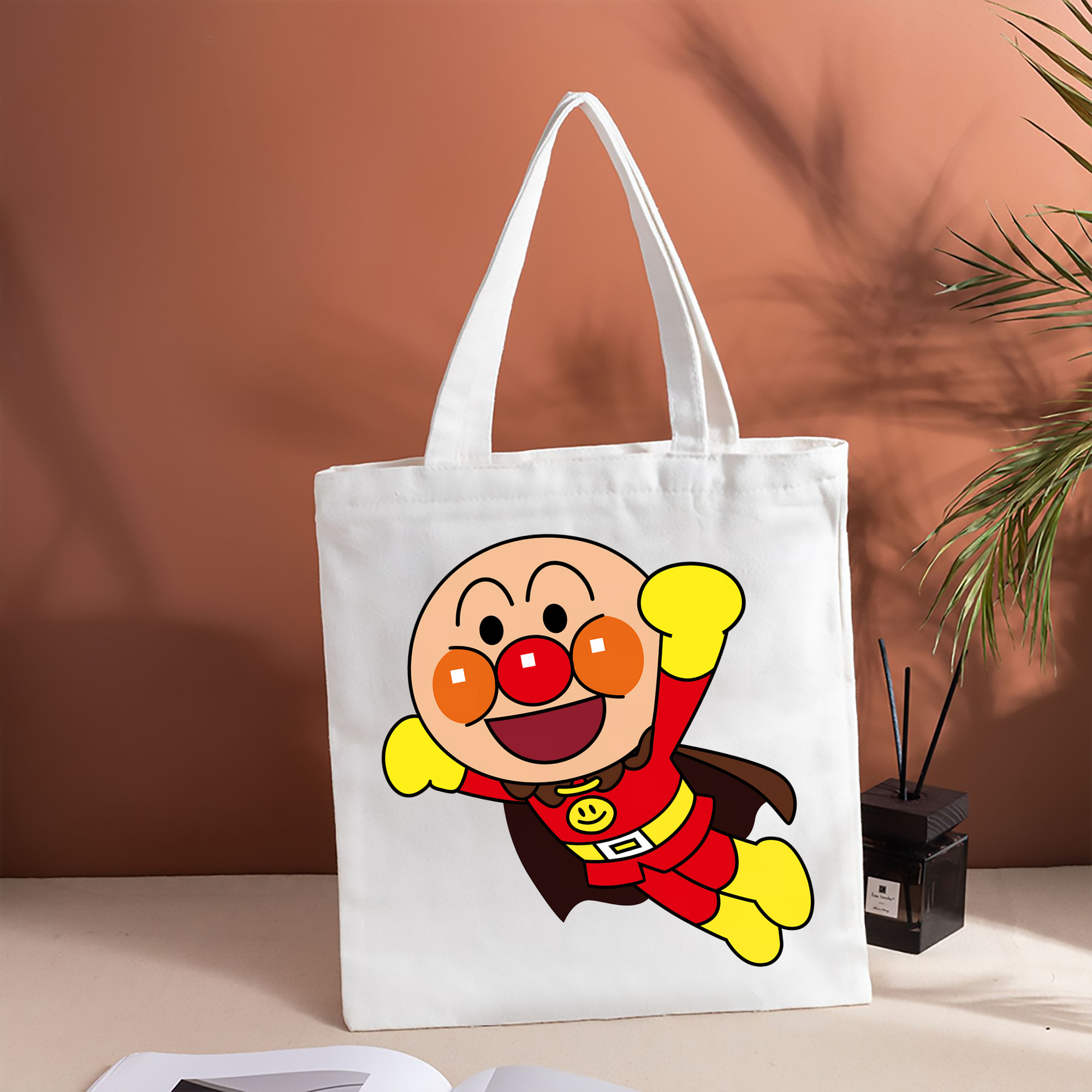 アンパンマン Anpanman 縦型キャンバス生地手提げバッグ　トートバッグ