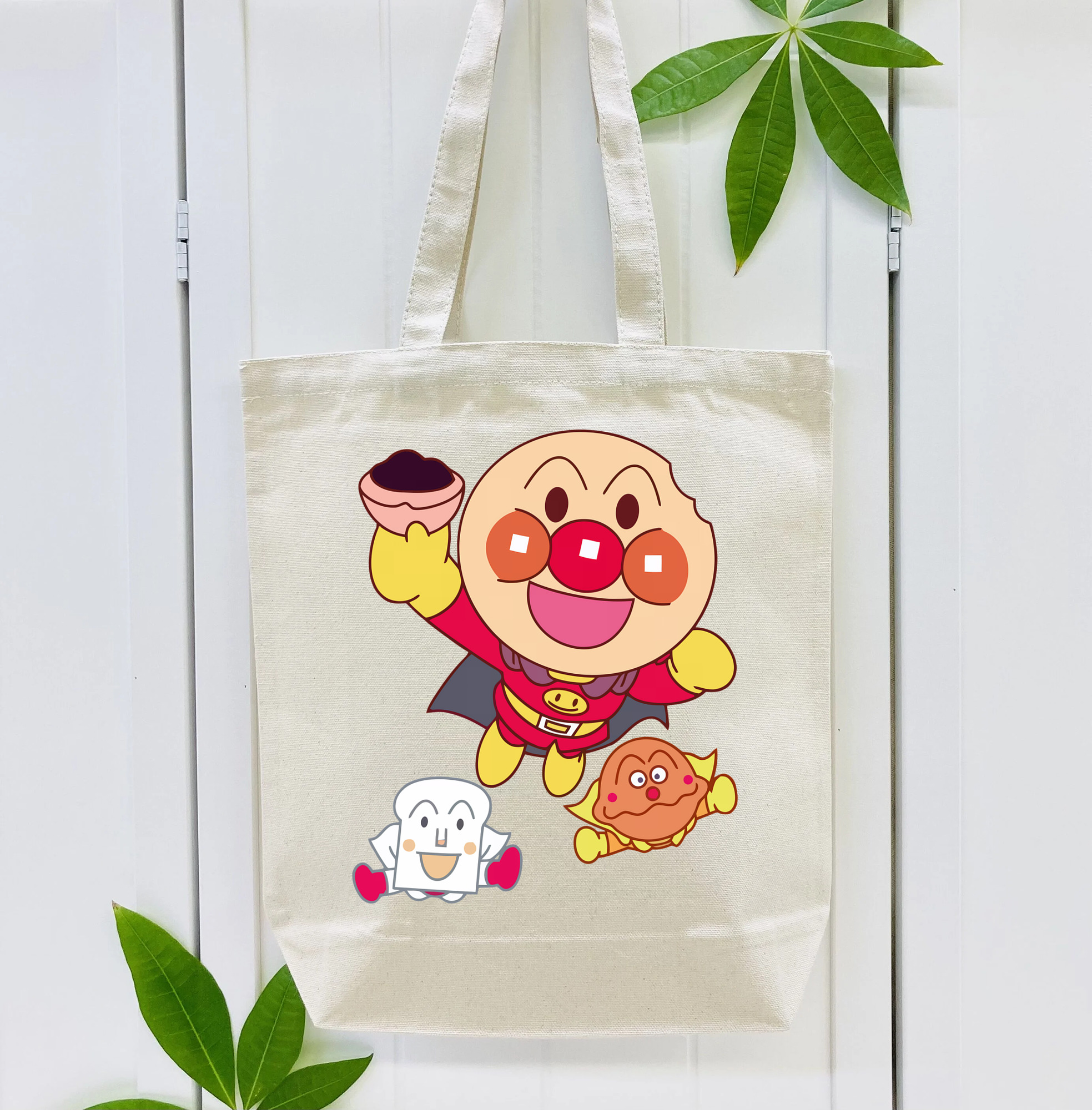 アンパンマン Anpanman 縦型キャンバス生地手提げバッグ　トートバッグ
