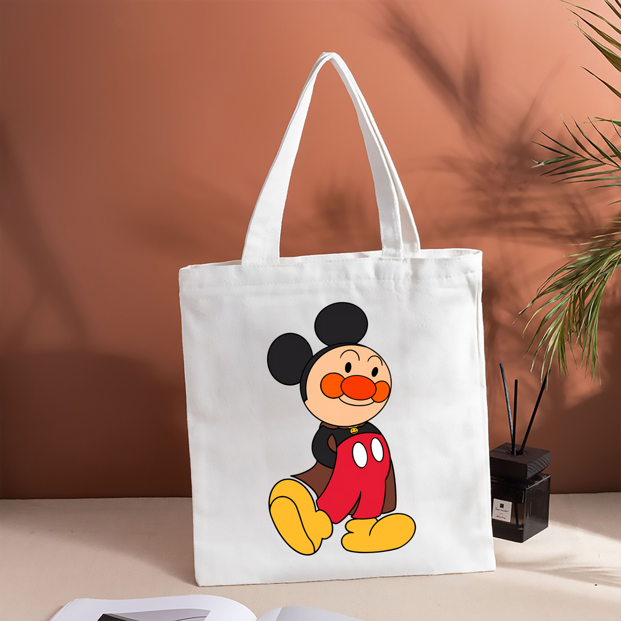 アンパンマン Anpanman 縦型キャンバス生地手提げバッグ　トートバッグ