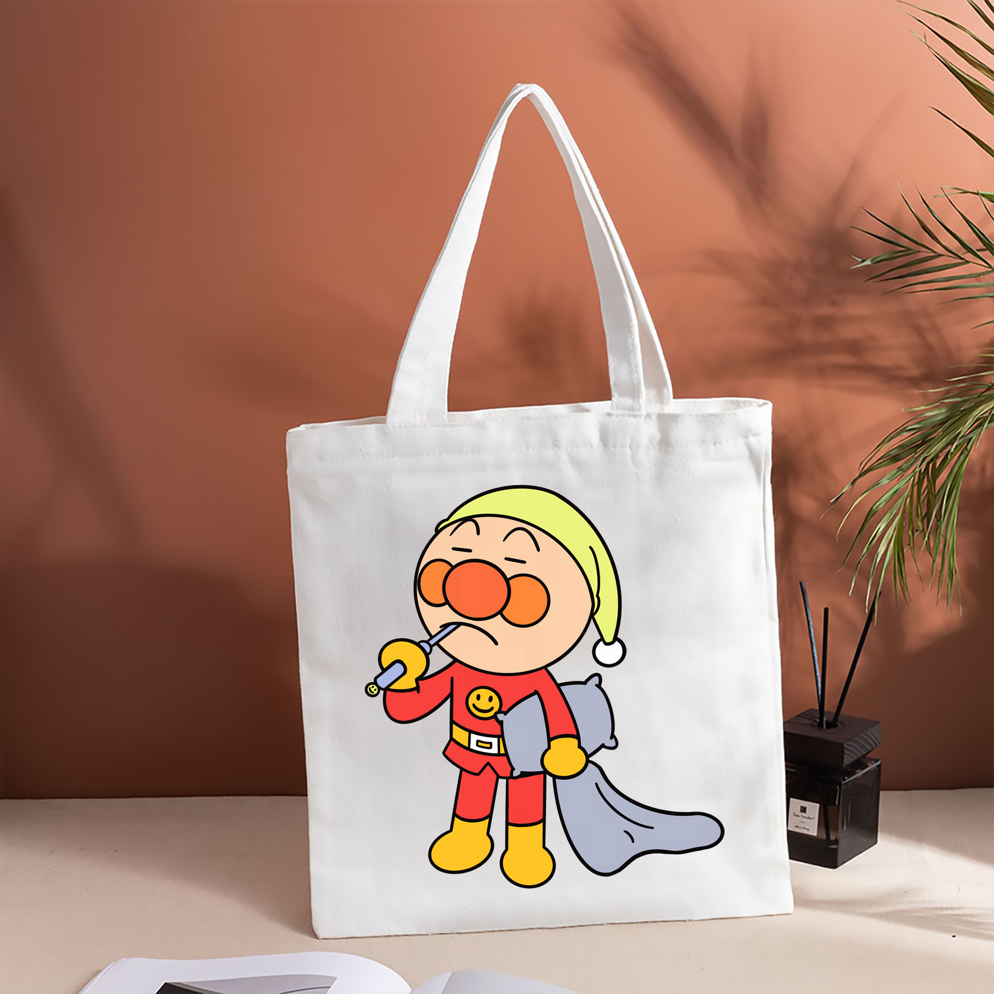 アンパンマン Anpanman 縦型キャンバス生地手提げバッグ　トートバッグ