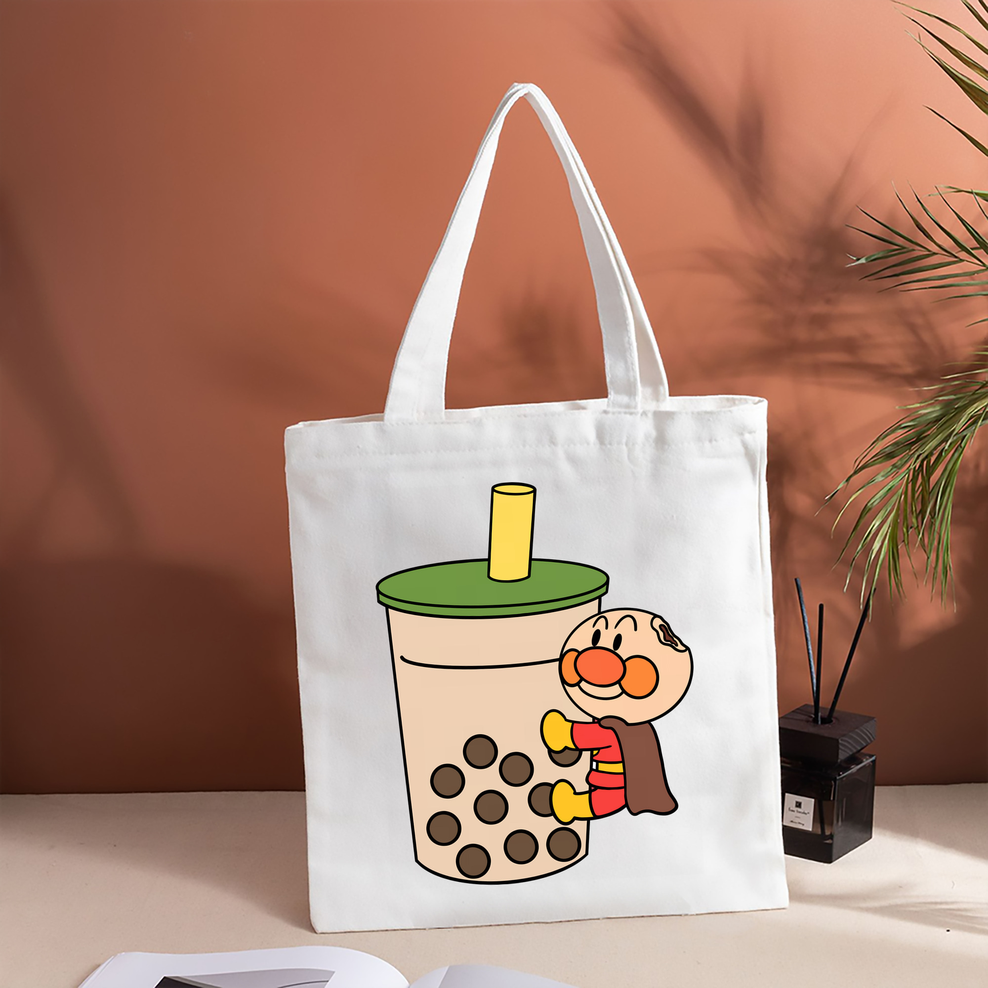 アンパンマン Anpanman 縦型キャンバス生地手提げバッグ　トートバッグ