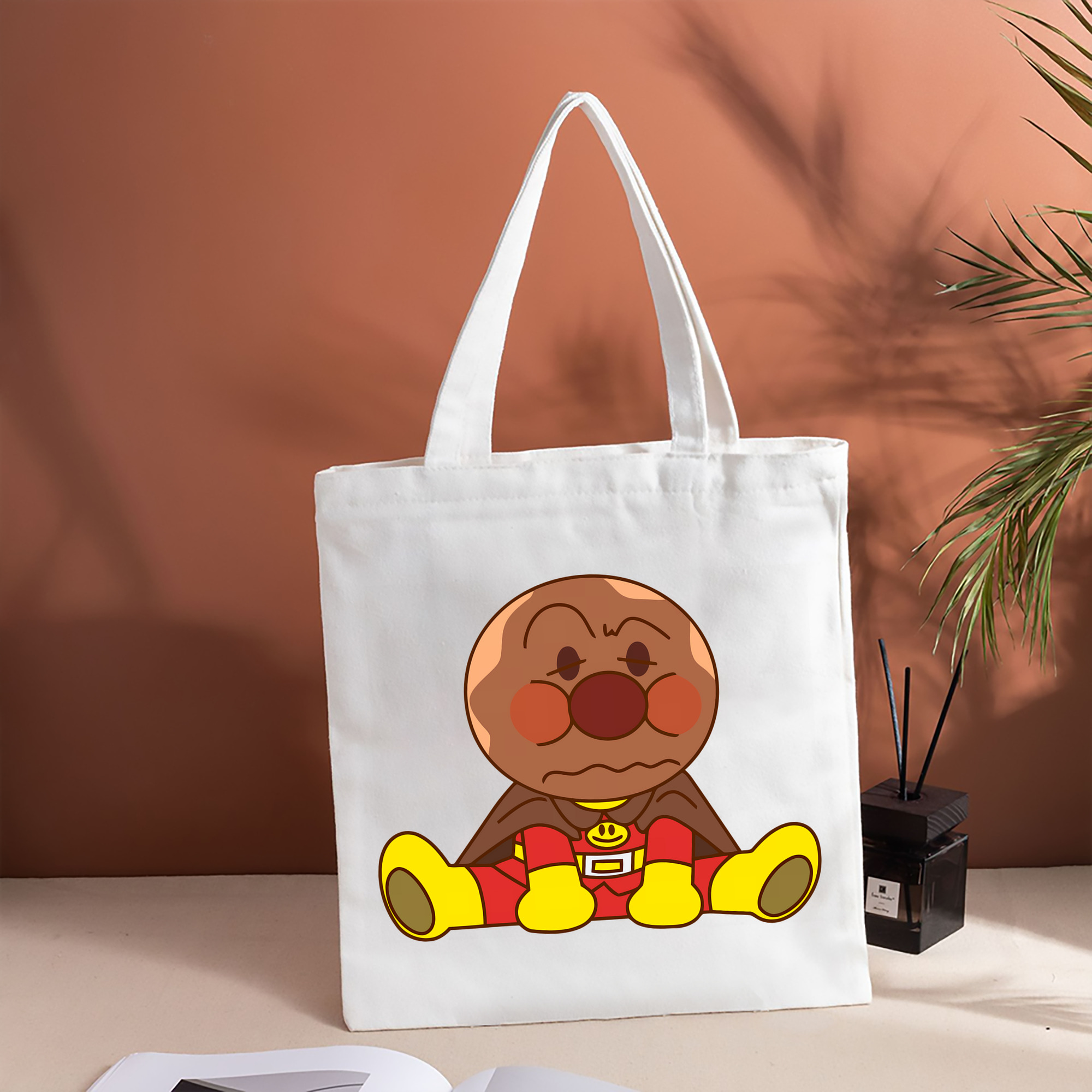 アンパンマン Anpanman 縦型キャンバス生地手提げバッグ　トートバッグ