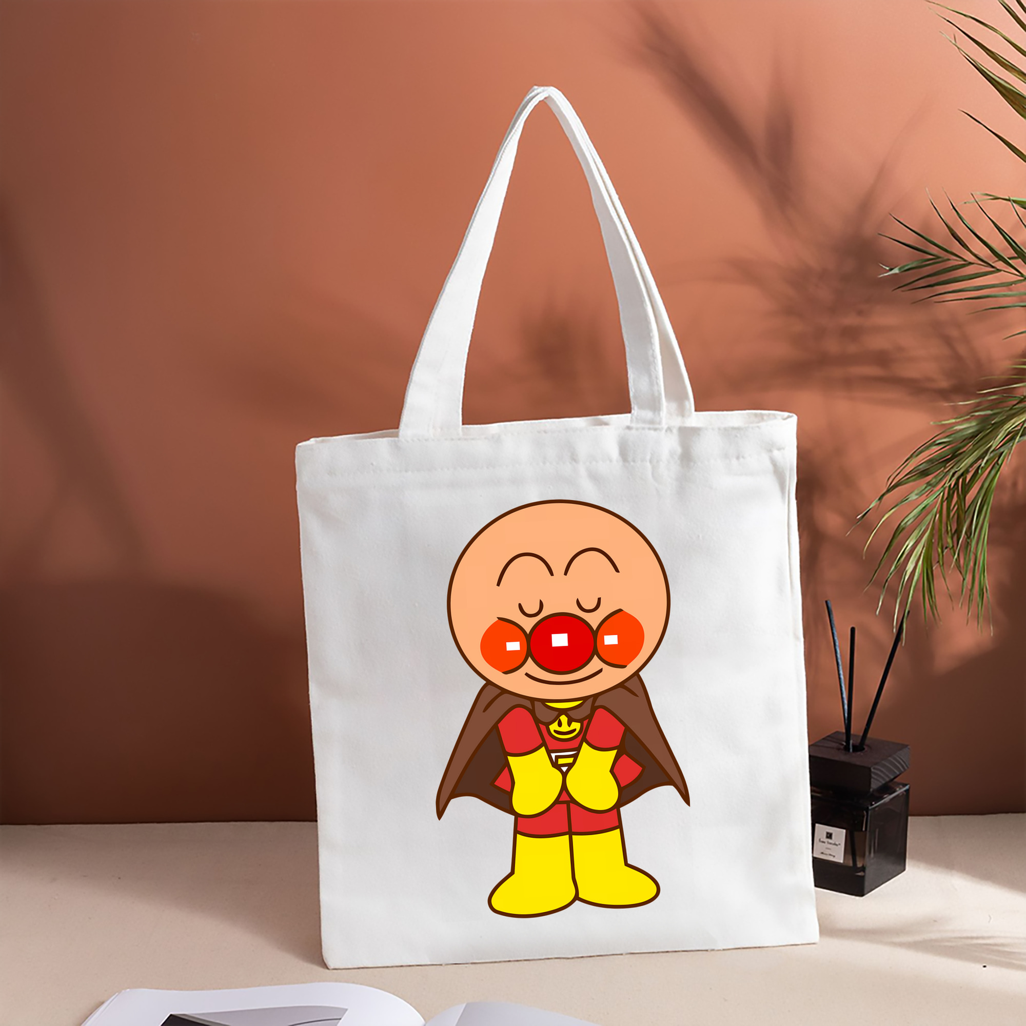 アンパンマン Anpanman 縦型キャンバス生地手提げバッグ　トートバッグ