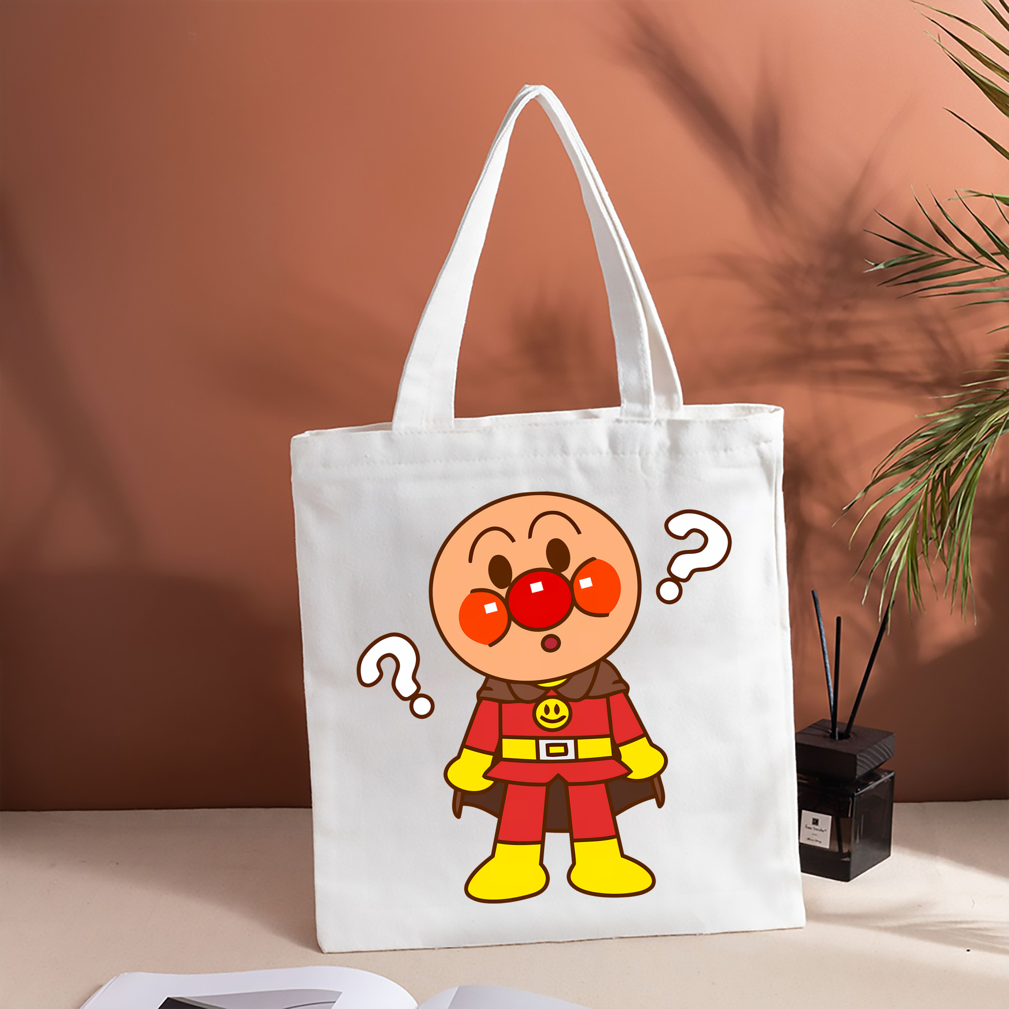 アンパンマン Anpanman 縦型キャンバス生地手提げバッグ　トートバッグ