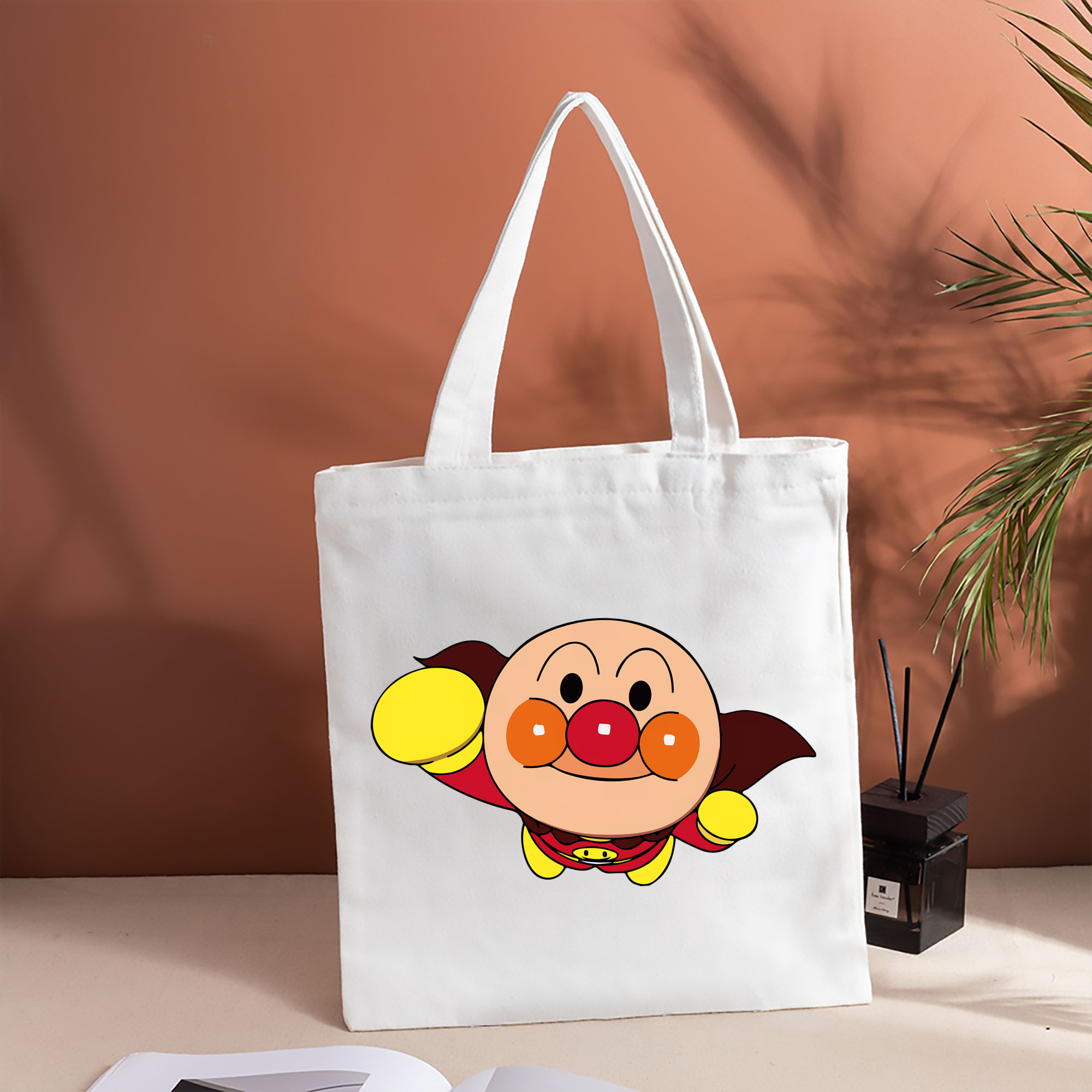アンパンマン Anpanman 縦型キャンバス生地手提げバッグ　トートバッグ