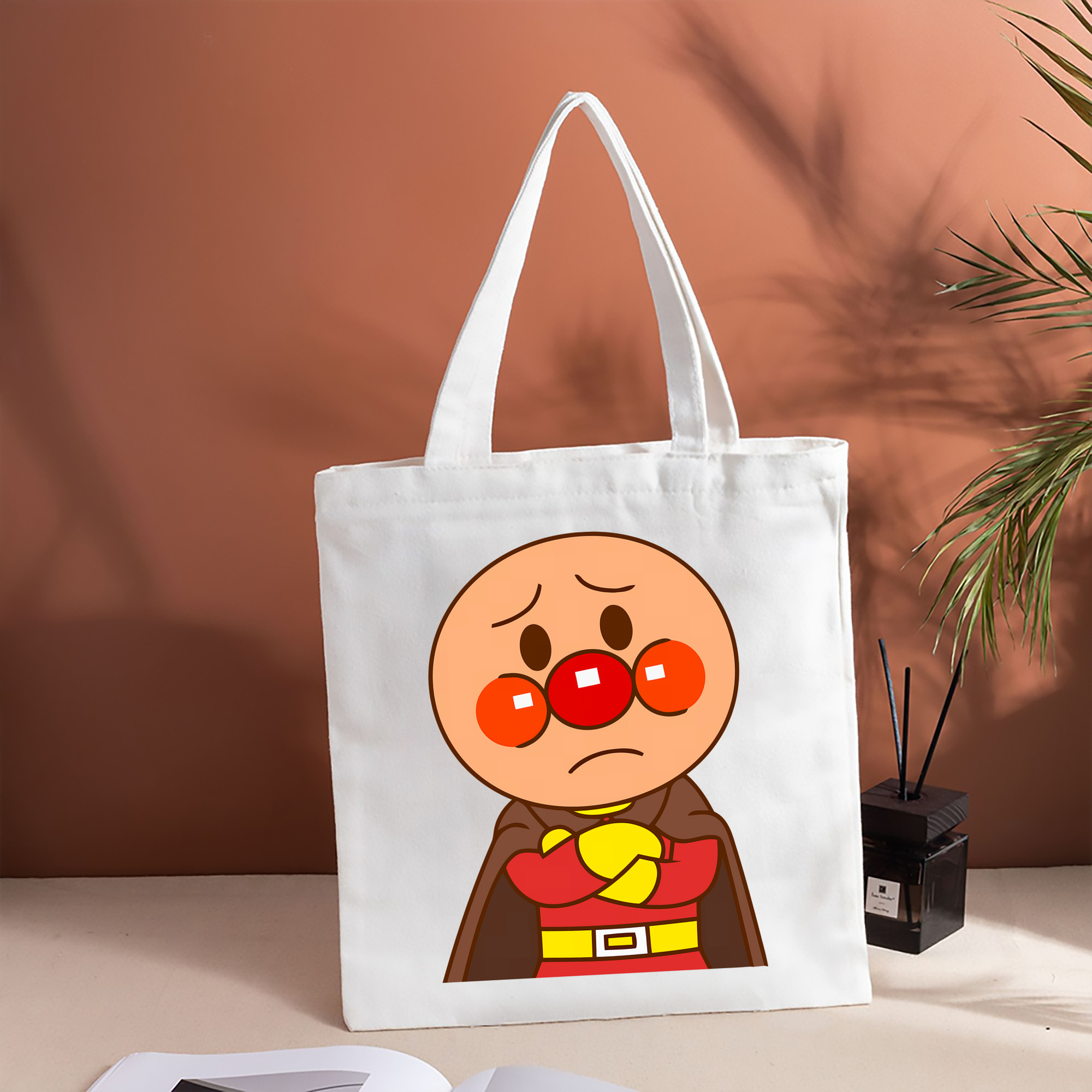 アンパンマン Anpanman 縦型キャンバス生地手提げバッグ　トートバッグ