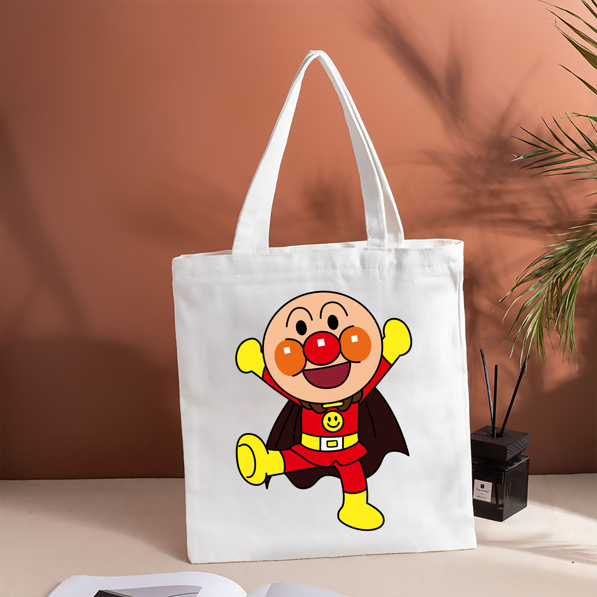 アンパンマン Anpanman 縦型キャンバス生地手提げバッグ　トートバッグ