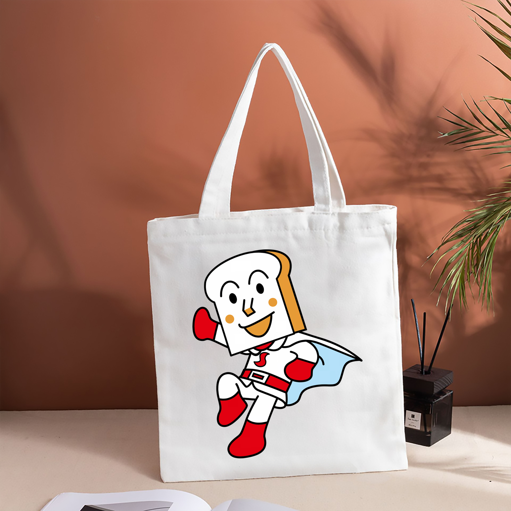 アンパンマン Anpanman 縦型キャンバス生地手提げバッグ　トートバッグ