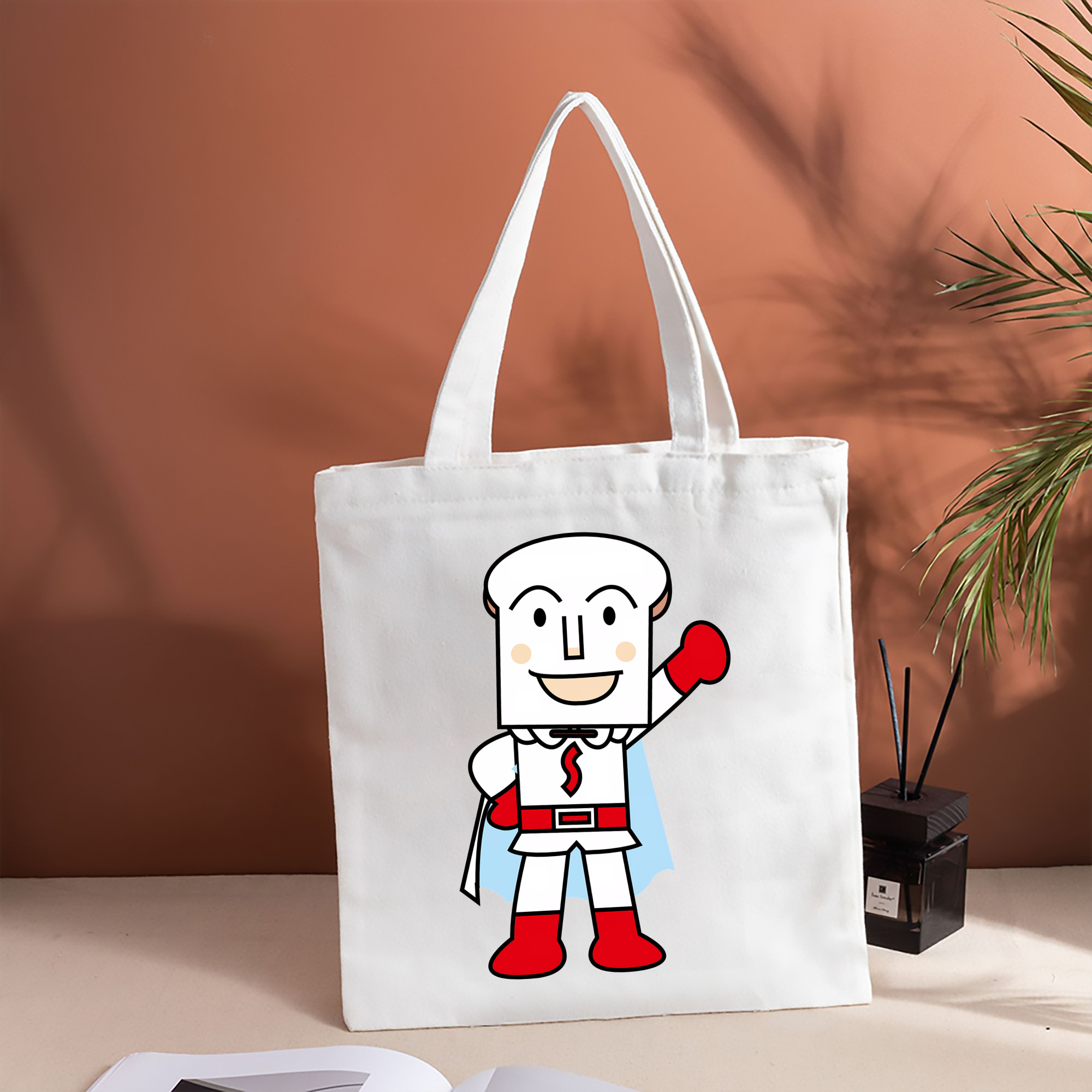 アンパンマン Anpanman 縦型キャンバス生地手提げバッグ　トートバッグ