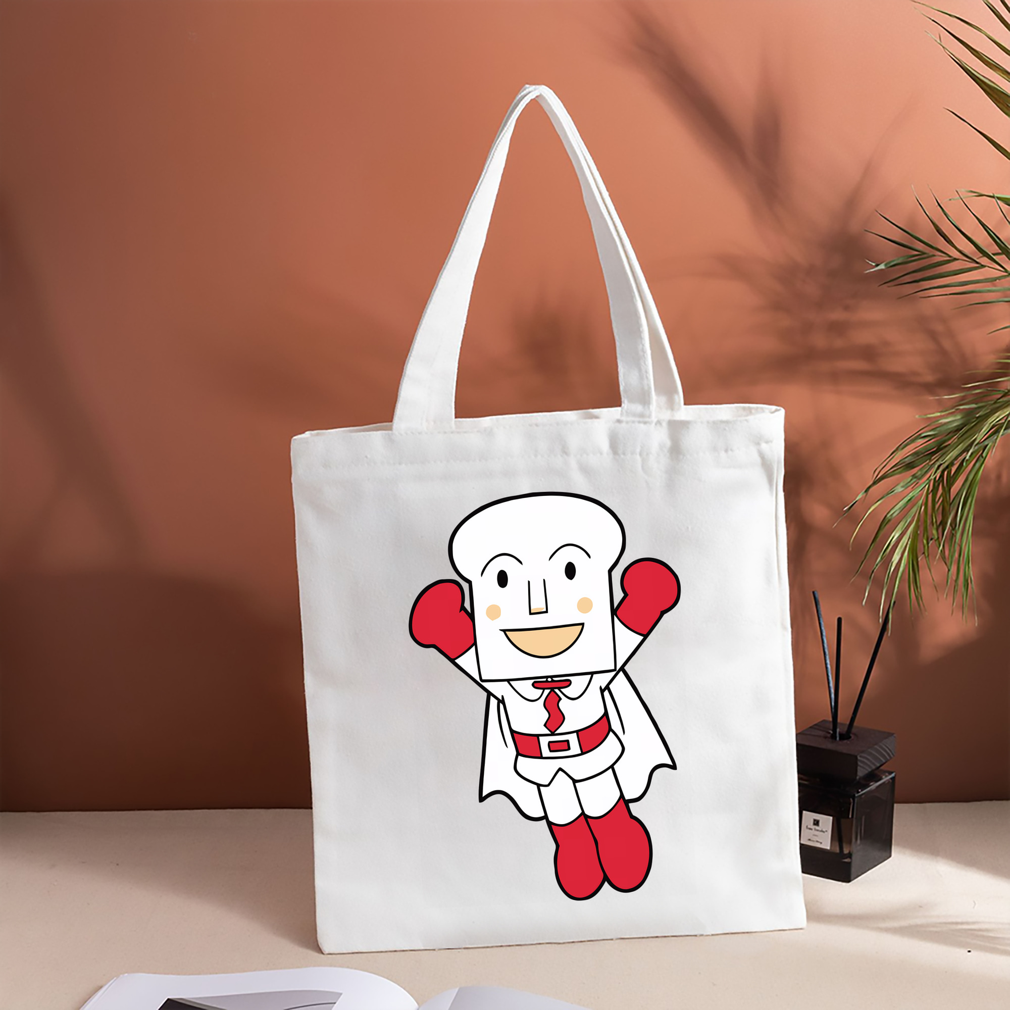 アンパンマン Anpanman 縦型キャンバス生地手提げバッグ　トートバッグ