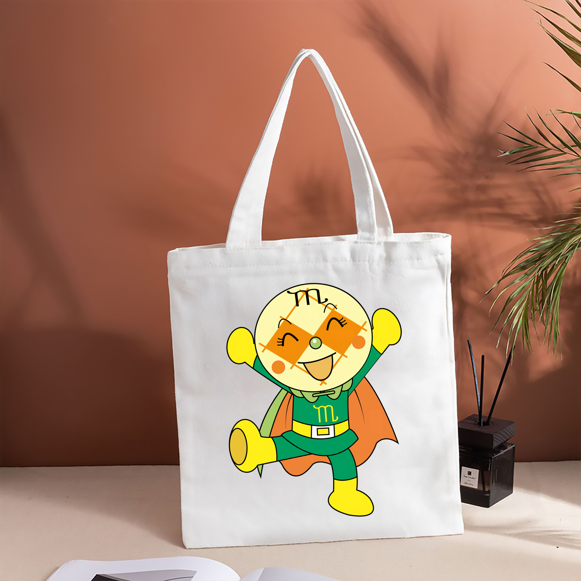 アンパンマン Anpanman 縦型キャンバス生地手提げバッグ　トートバッグ
