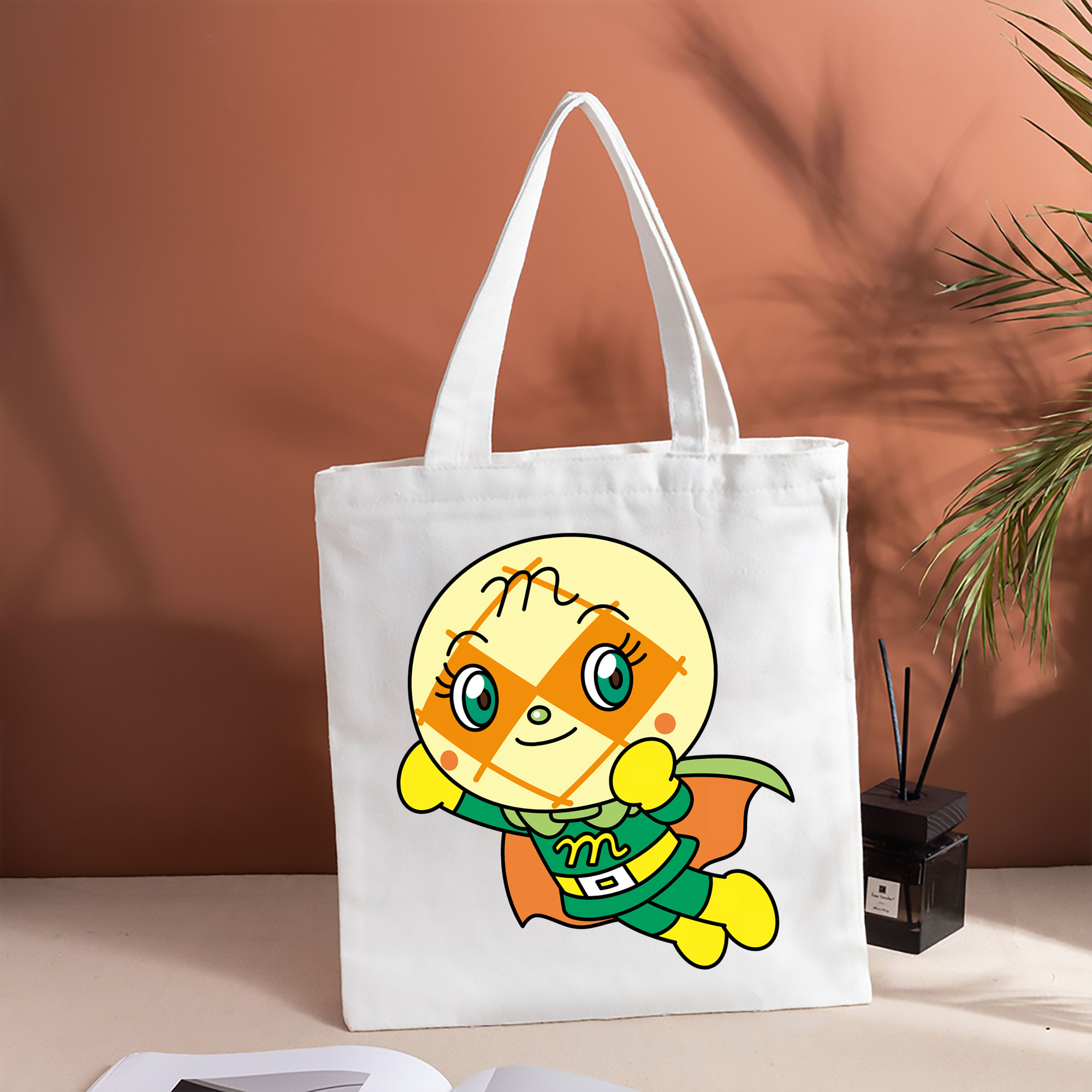 アンパンマン Anpanman 縦型キャンバス生地手提げバッグ　トートバッグ
