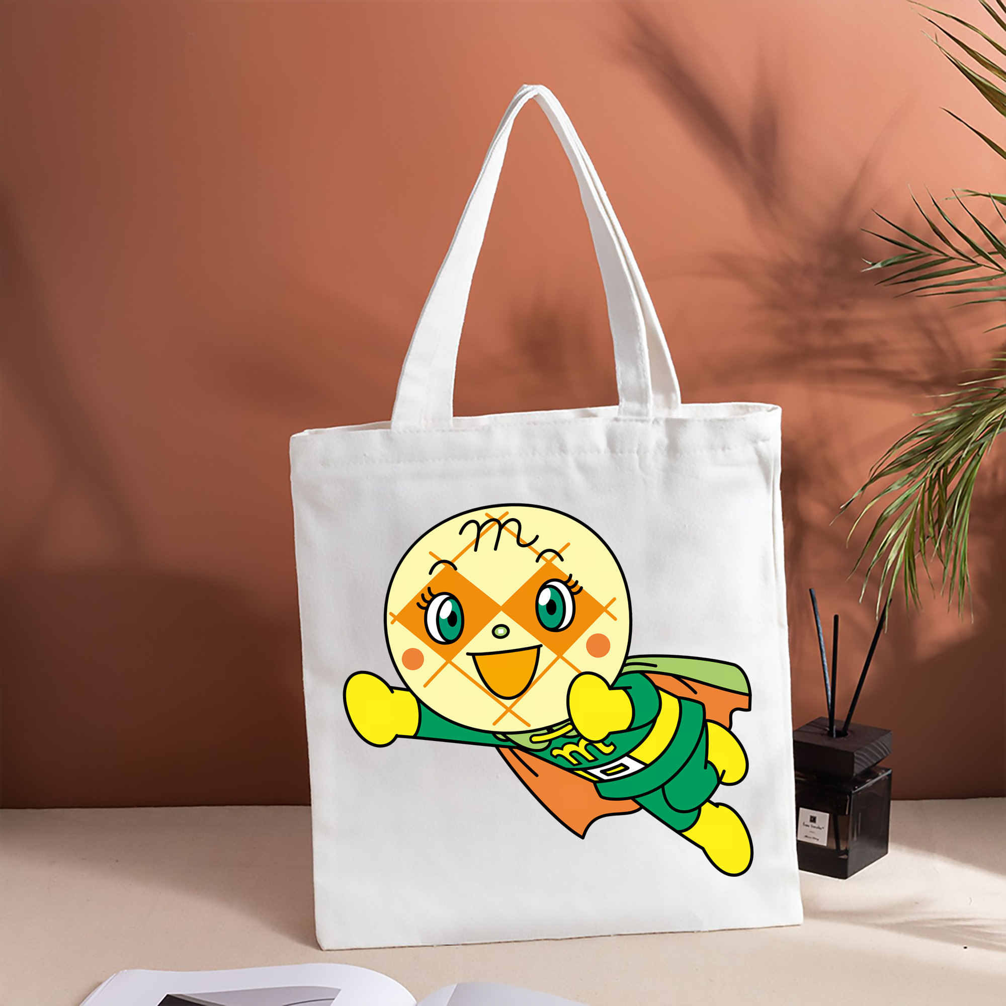 アンパンマン Anpanman 縦型キャンバス生地手提げバッグ　トートバッグ