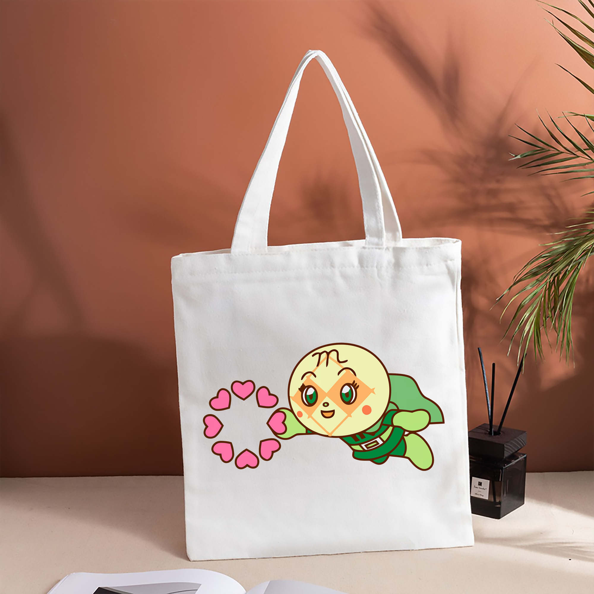 アンパンマン Anpanman 縦型キャンバス生地手提げバッグ　トートバッグ