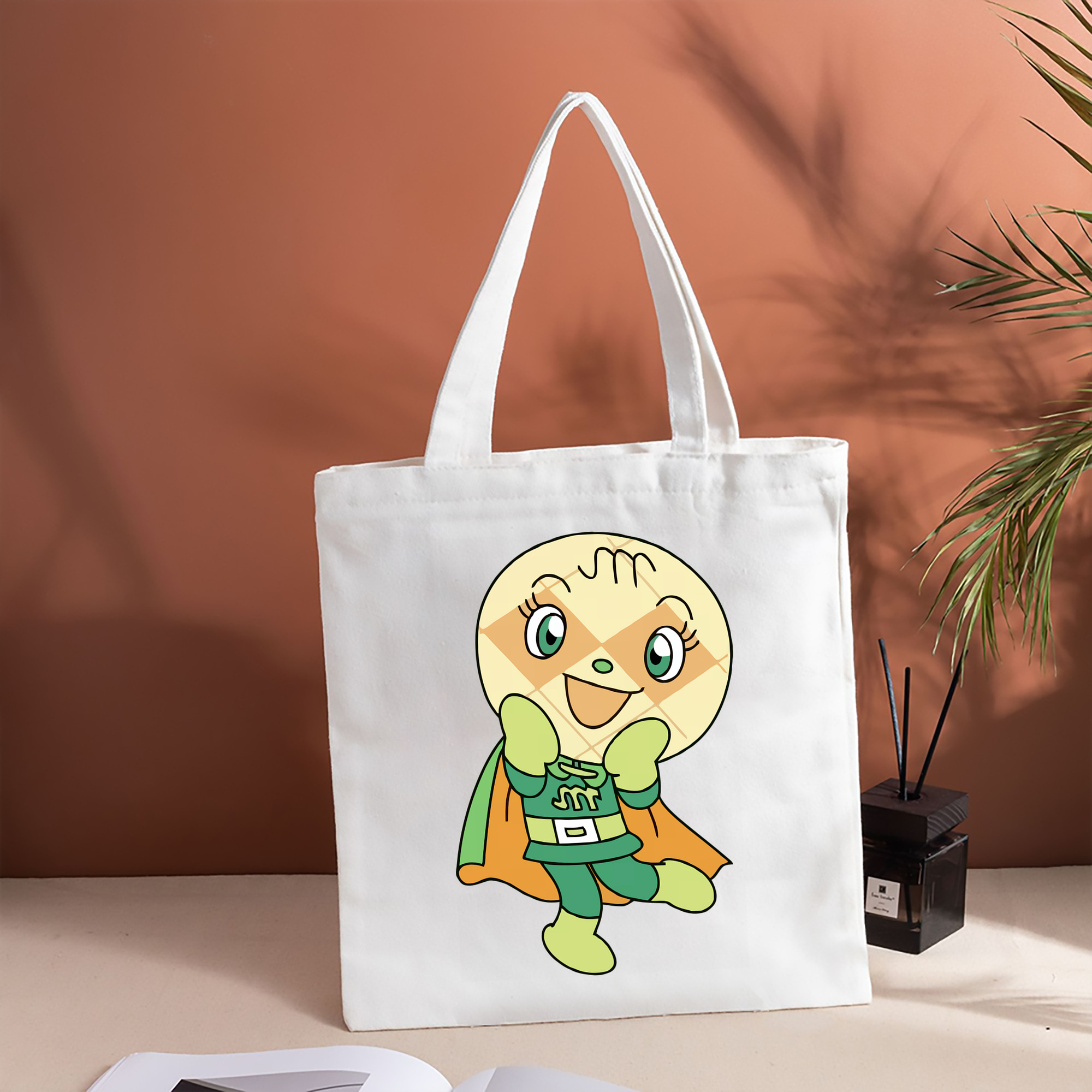 アンパンマン Anpanman 縦型キャンバス生地手提げバッグ　トートバッグ
