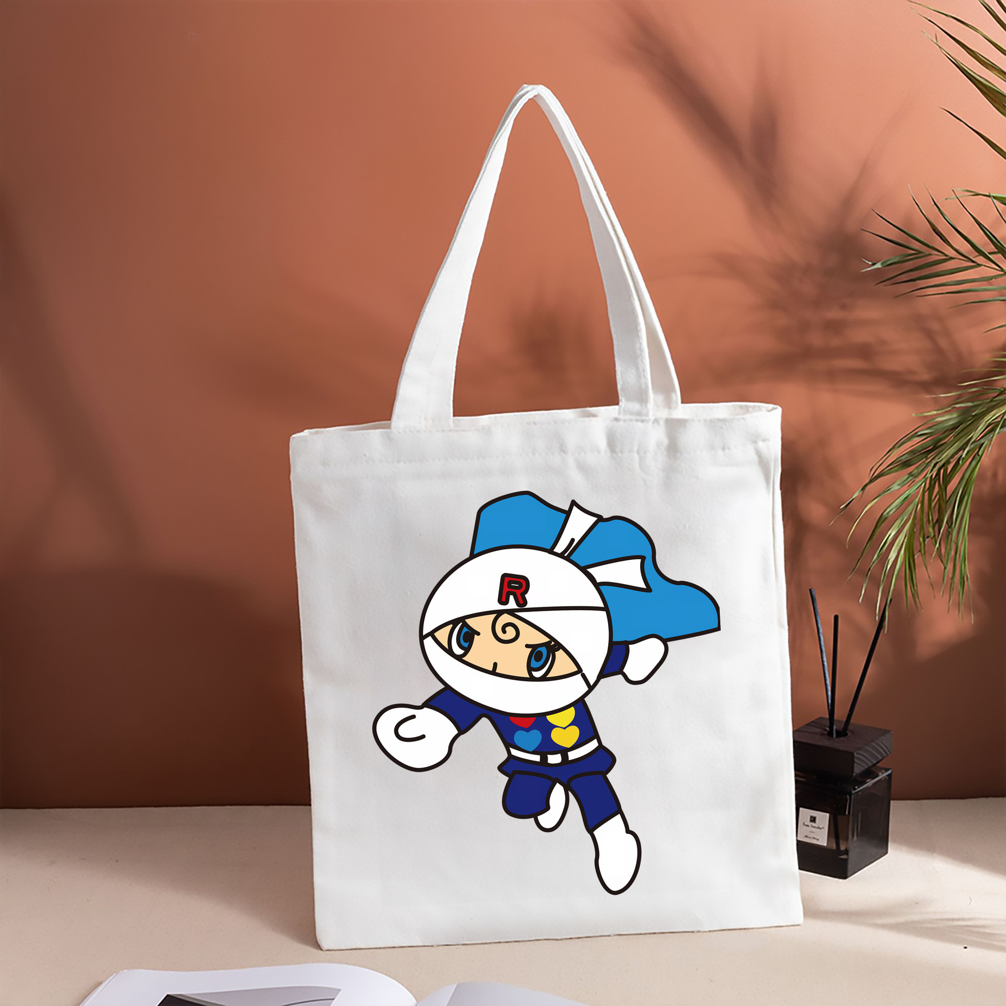 アンパンマン Anpanman 縦型キャンバス生地手提げバッグ　トートバッグ
