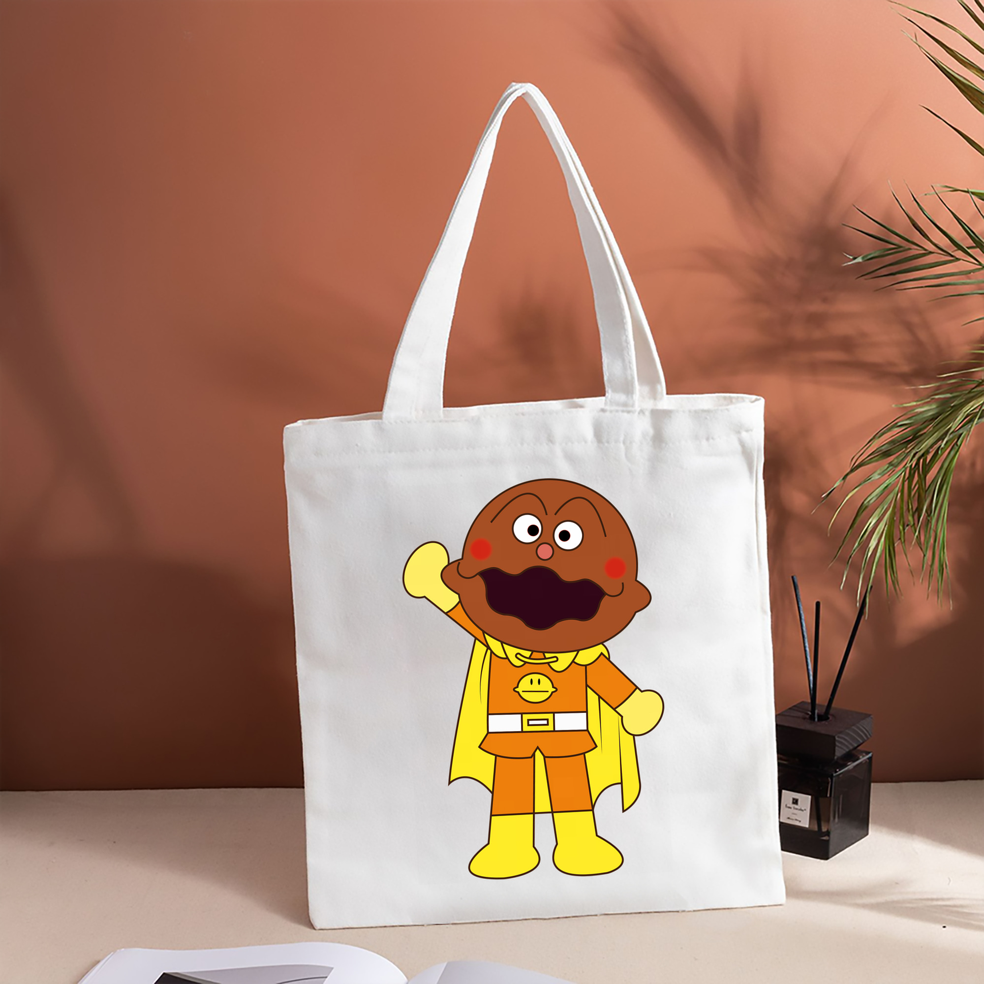 アンパンマン Anpanman 縦型キャンバス生地手提げバッグ　トートバッグ