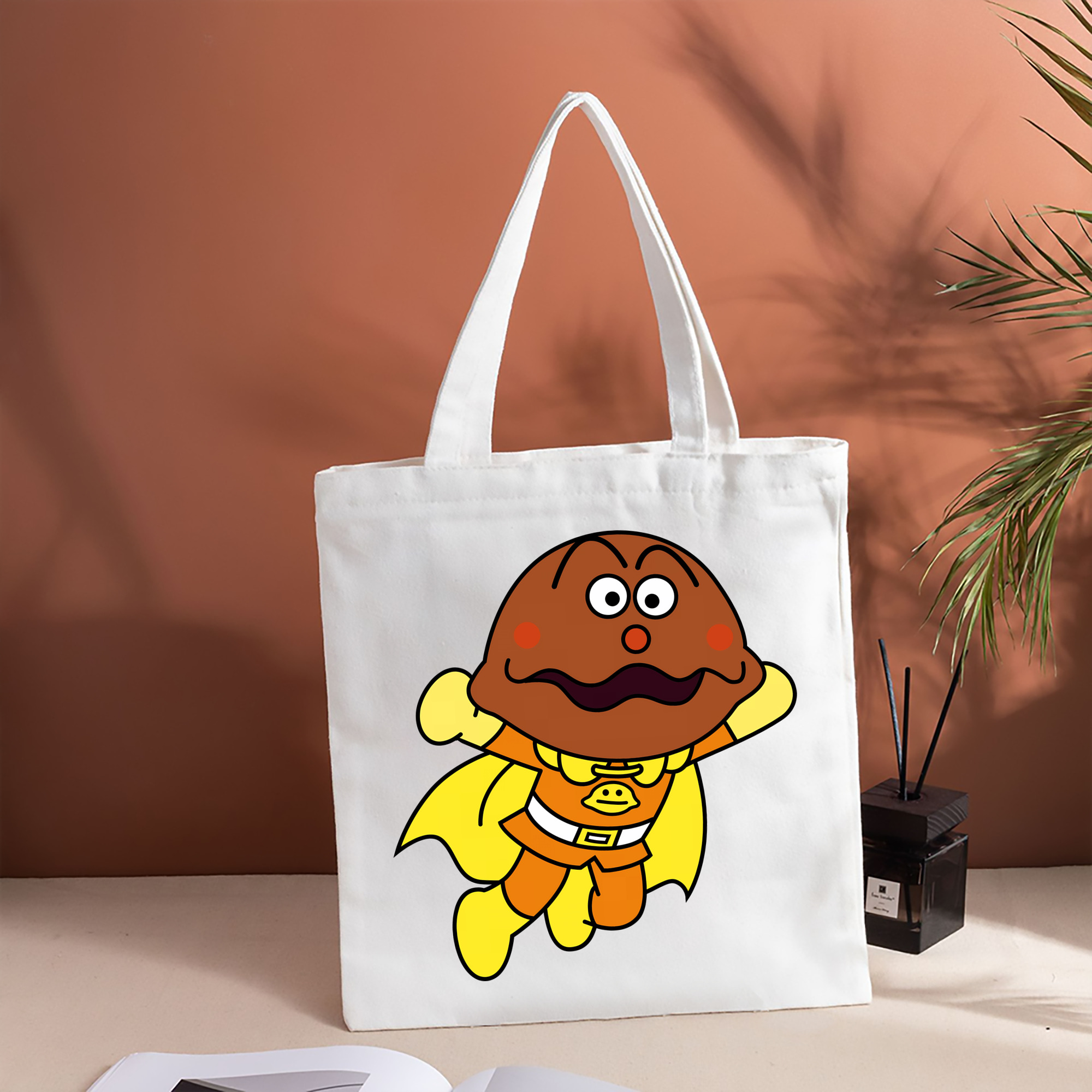 アンパンマン Anpanman 縦型キャンバス生地手提げバッグ　トートバッグ
