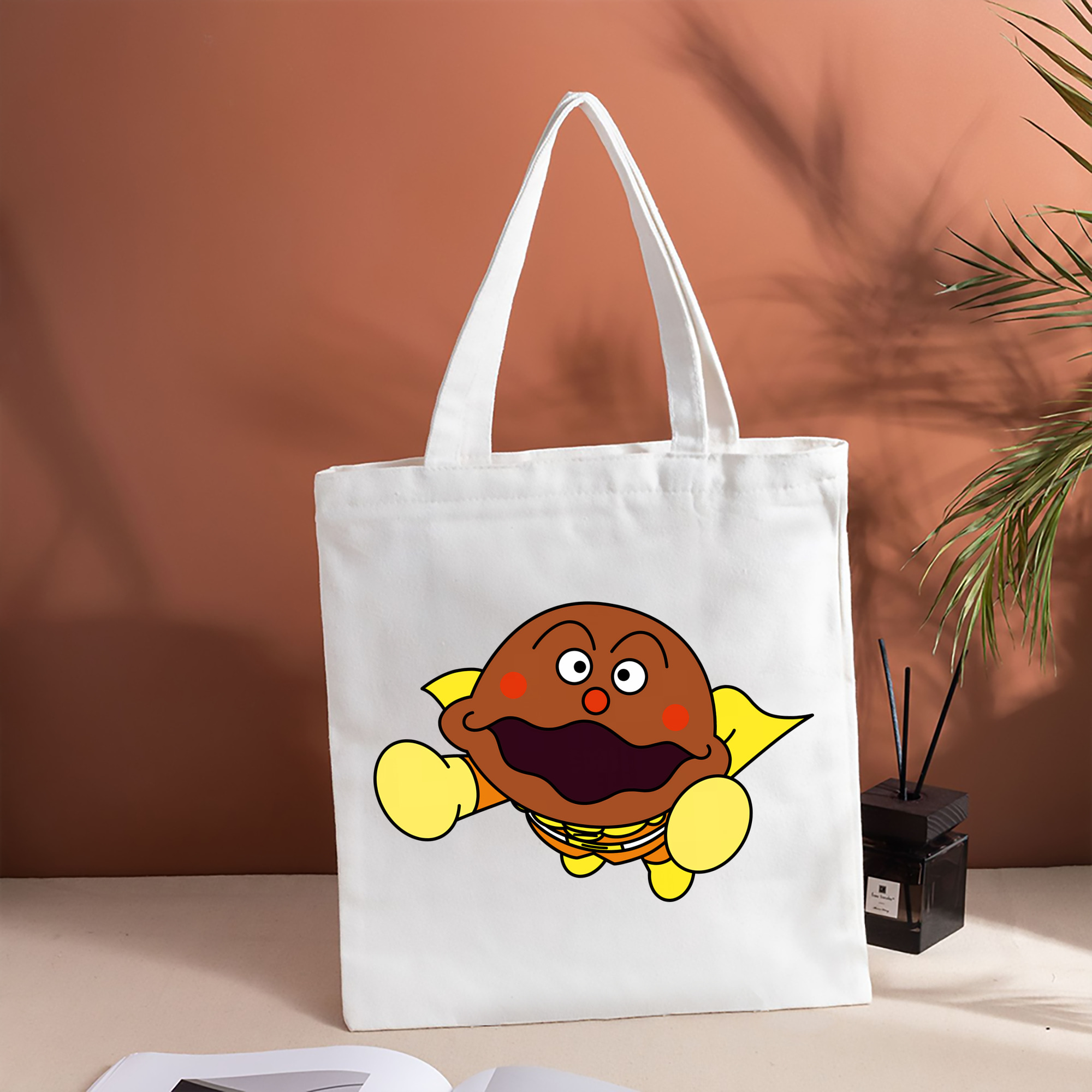 アンパンマン Anpanman 縦型キャンバス生地手提げバッグ　トートバッグ