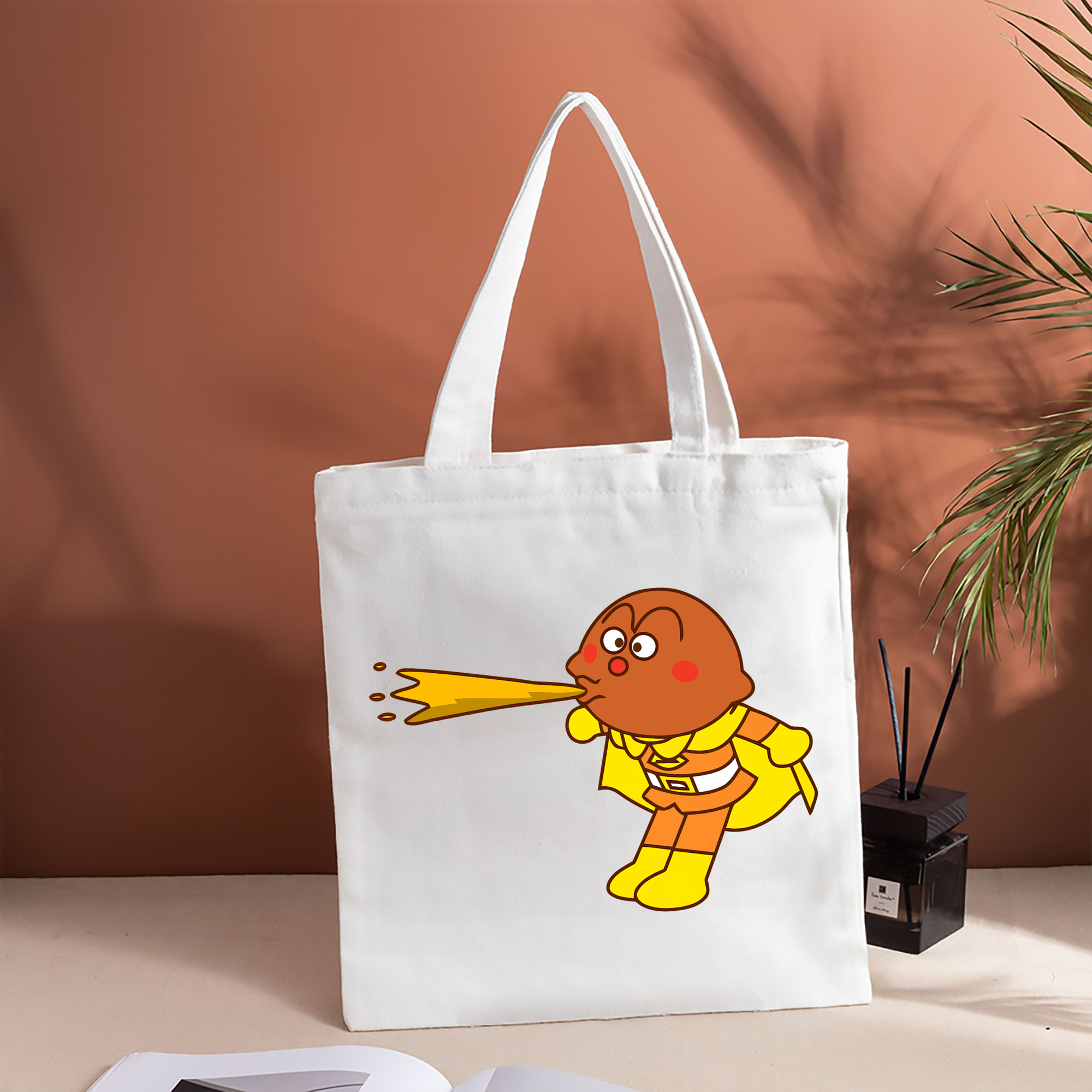 アンパンマン Anpanman 縦型キャンバス生地手提げバッグ　トートバッグ