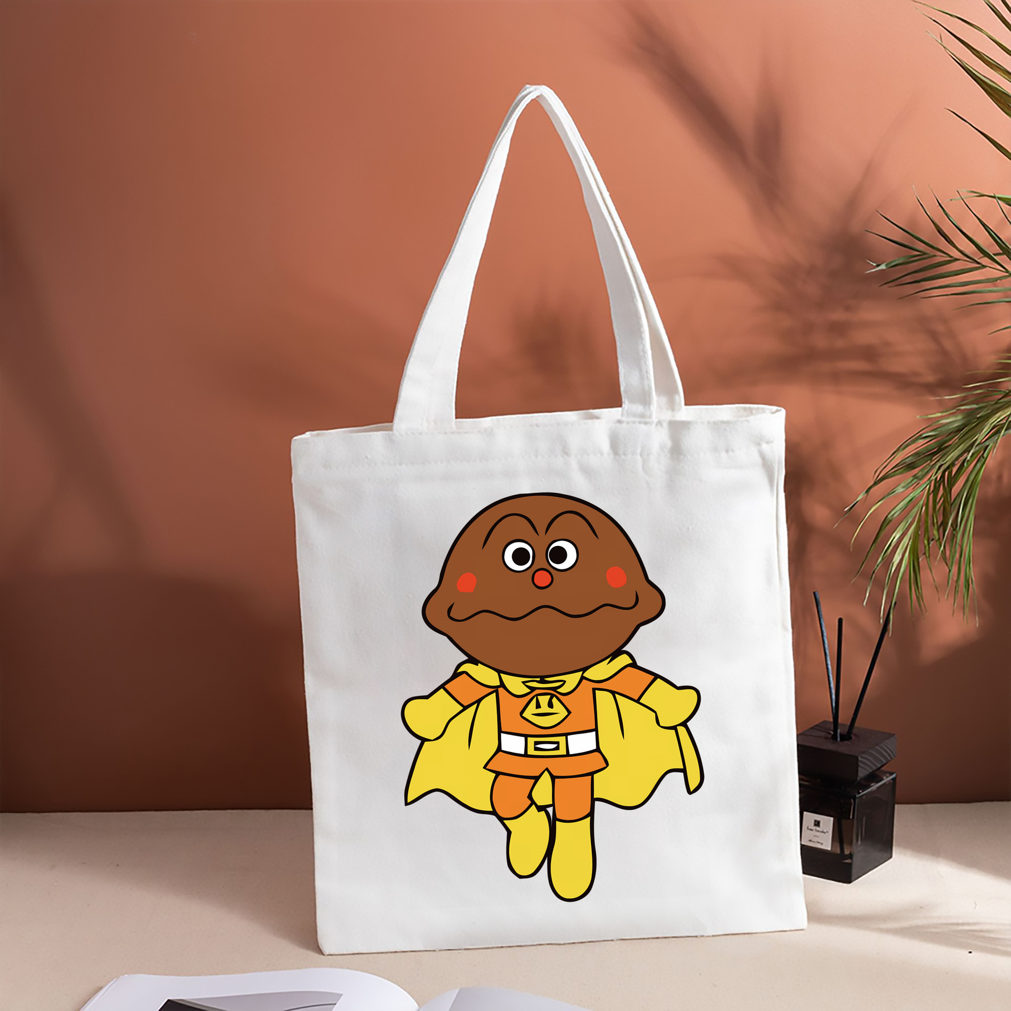 アンパンマン Anpanman 縦型キャンバス生地手提げバッグ　トートバッグ
