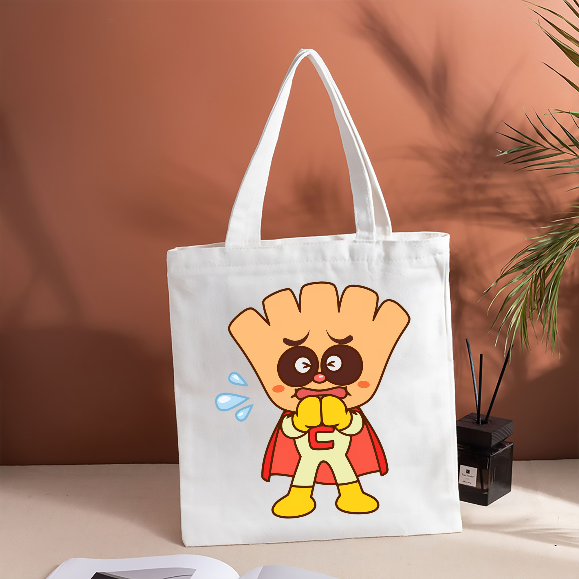 アンパンマン Anpanman 縦型キャンバス生地手提げバッグ　トートバッグ