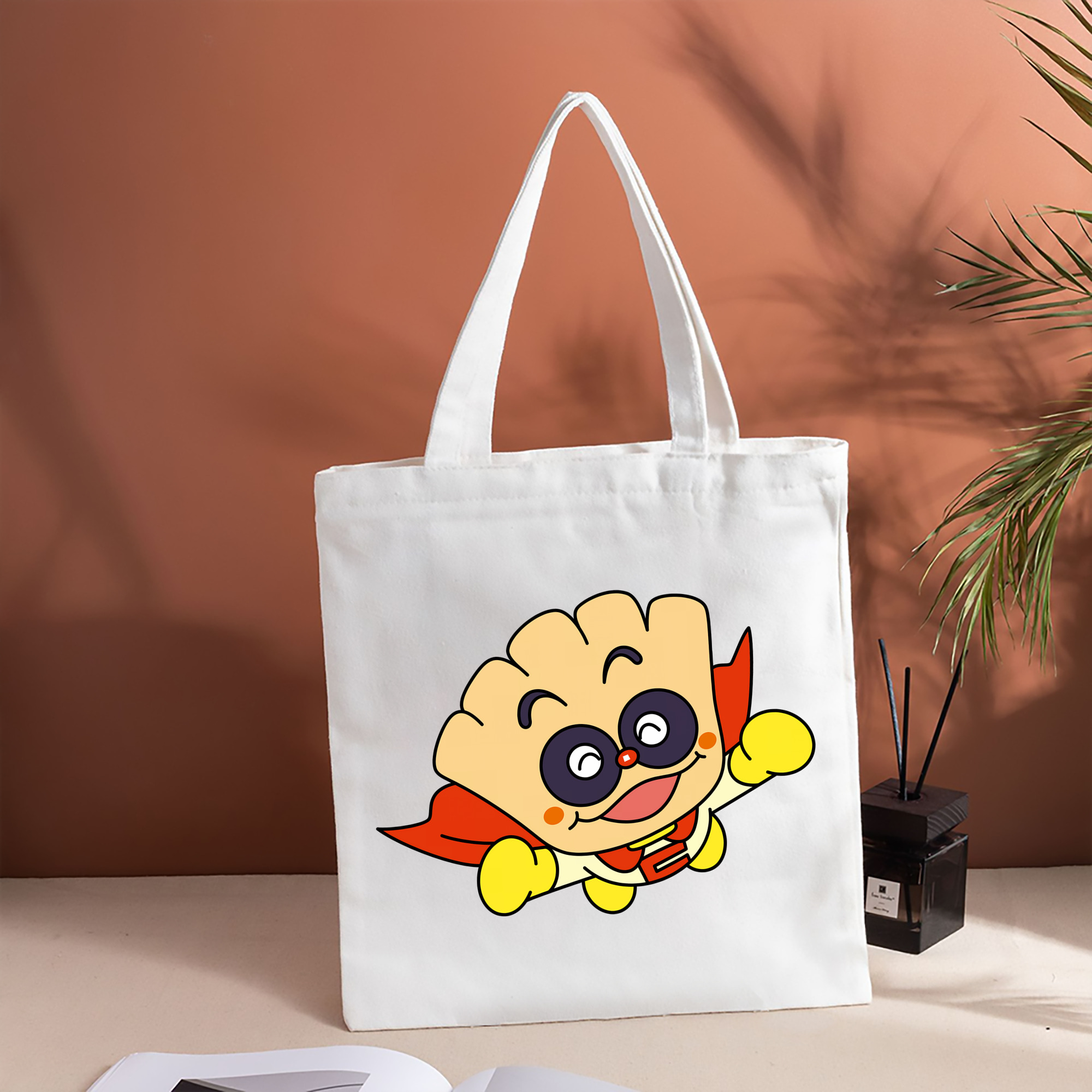 アンパンマン Anpanman 縦型キャンバス生地手提げバッグ　トートバッグ
