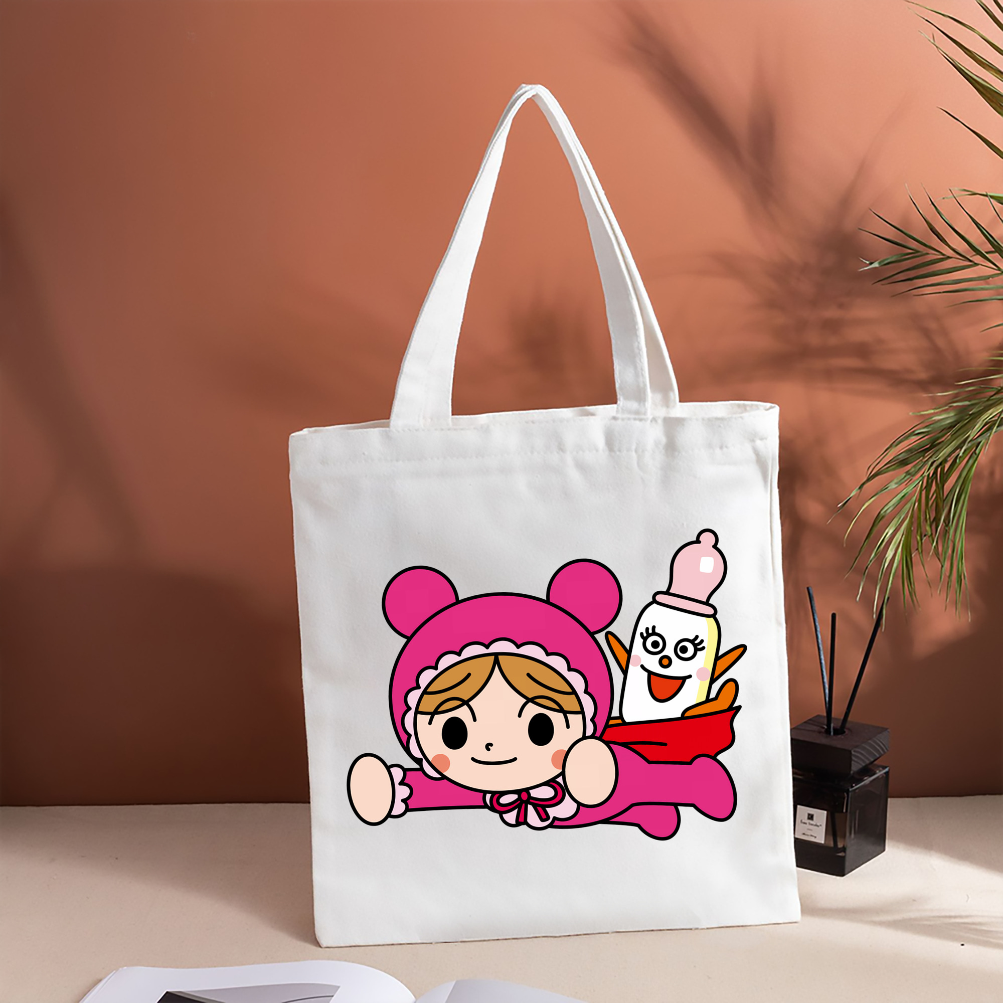 アンパンマン Anpanman 縦型キャンバス生地手提げバッグ　トートバッグ