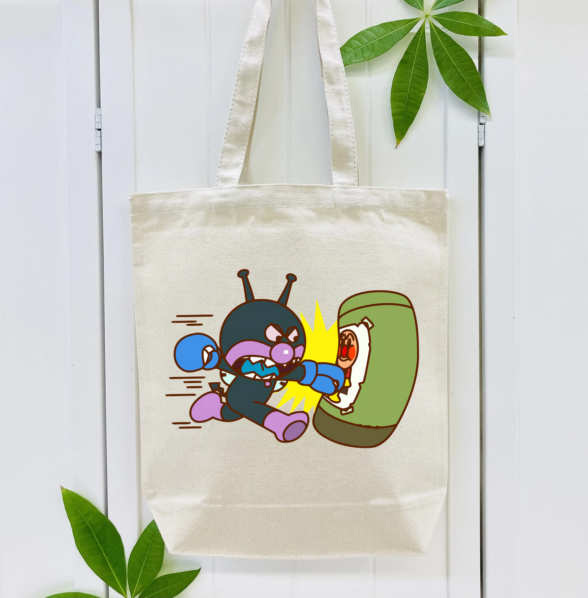 アンパンマン Anpanman 縦型キャンバス生地手提げバッグ　トートバッグ